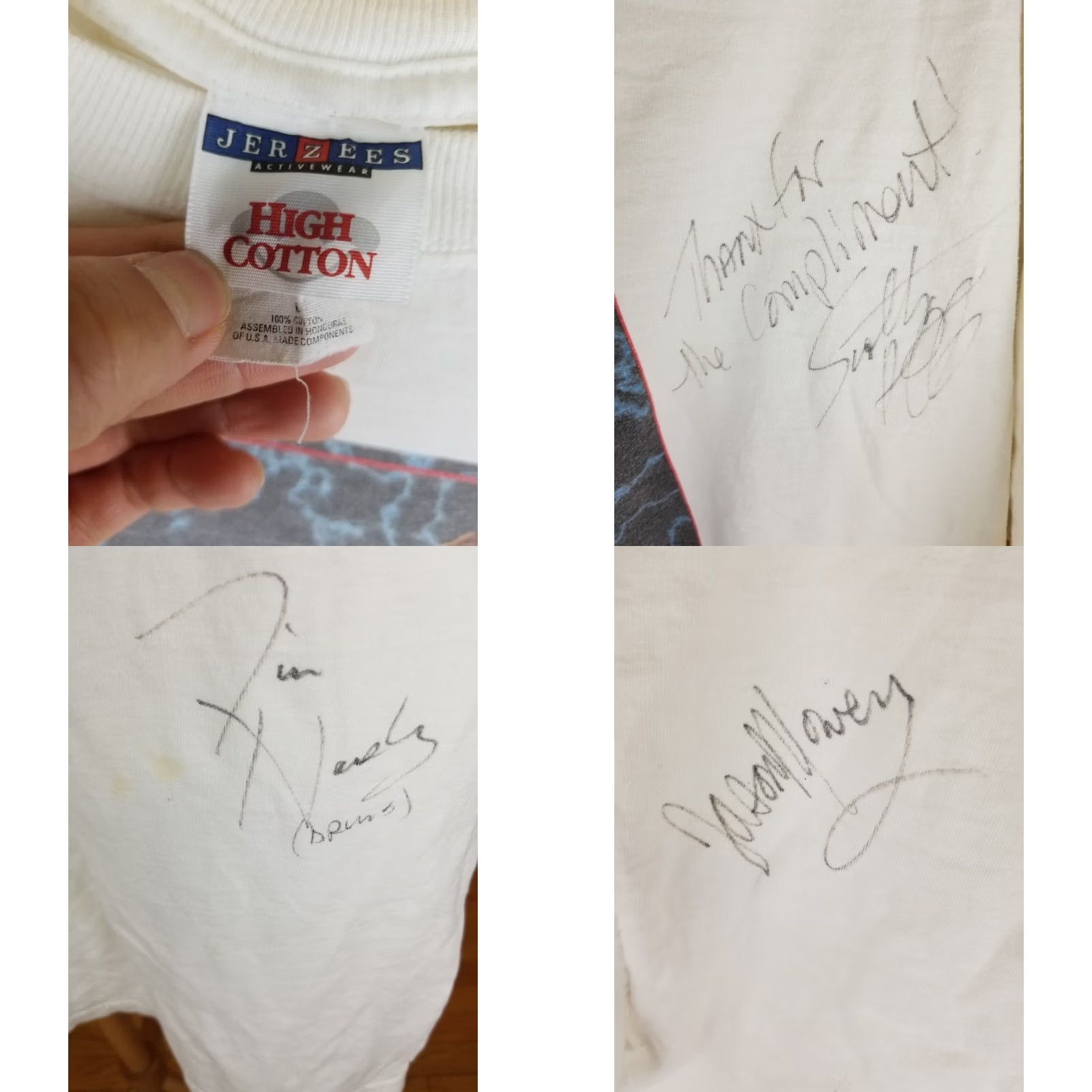 Vintage VINTAGE 2001 KEITH URBAN BAND SIGNED TOUR WHITE T-SHIRT SZ LARGE Men Size US L / EU 52-54 / 3 - 8 Thumbnail