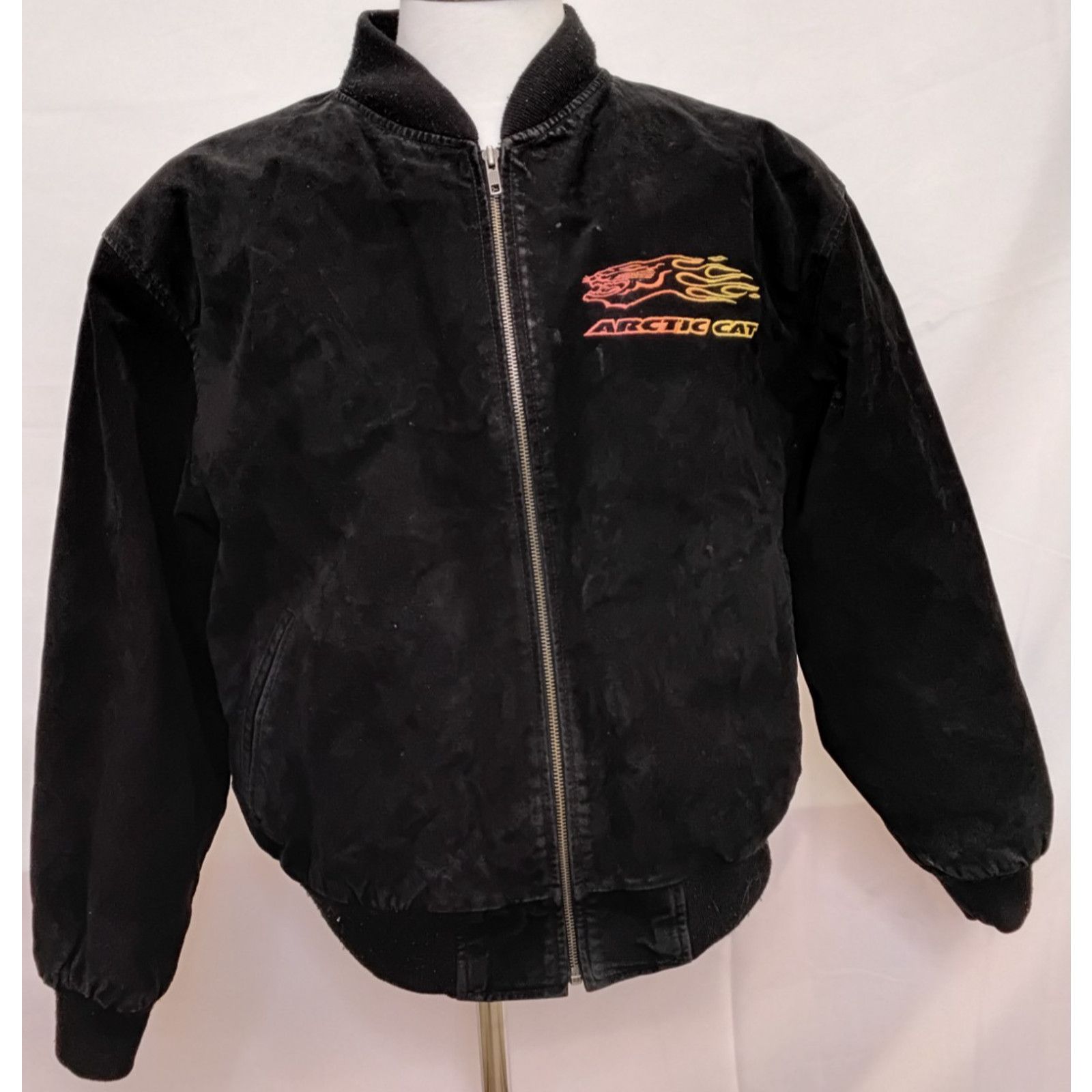 Other Arctic Cat Suede Leather Bomber Jacket Men's L Black Size US L / EU 52-54 / 3 - 3 Thumbnail