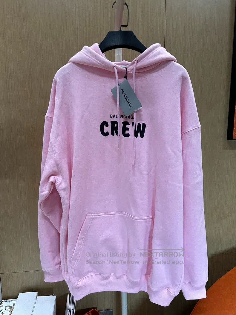 Balenciaga Balenciaga Pink hooded sweatshirt with letter print, size Size US XS / EU 42 / 0 - 1 Thumbnail