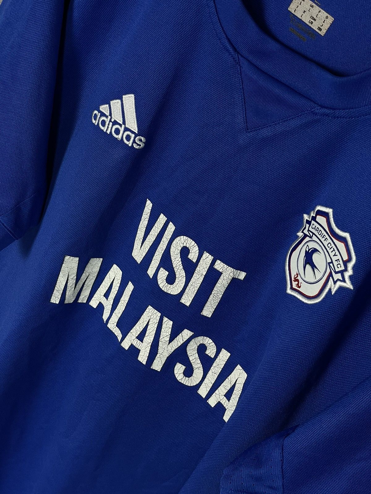 Adidas FC Cardiff City 2017 2018 home shirt soccer maillot kit tee Size US L / EU 52-54 / 3 - 8 Thumbnail