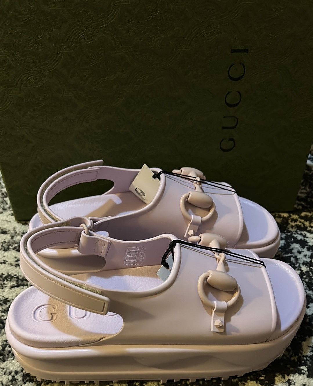 Gucci Gucci Horsebit Flatform Sandal Talc Pink Size 40 Size US 10 / IT 40 - 4 Thumbnail
