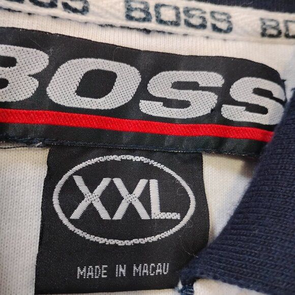 Hugo Boss Vintage Boss America USA Big Logo Rugby Polo Shirt Size US XXL / EU 58 / 5 - 4 Thumbnail