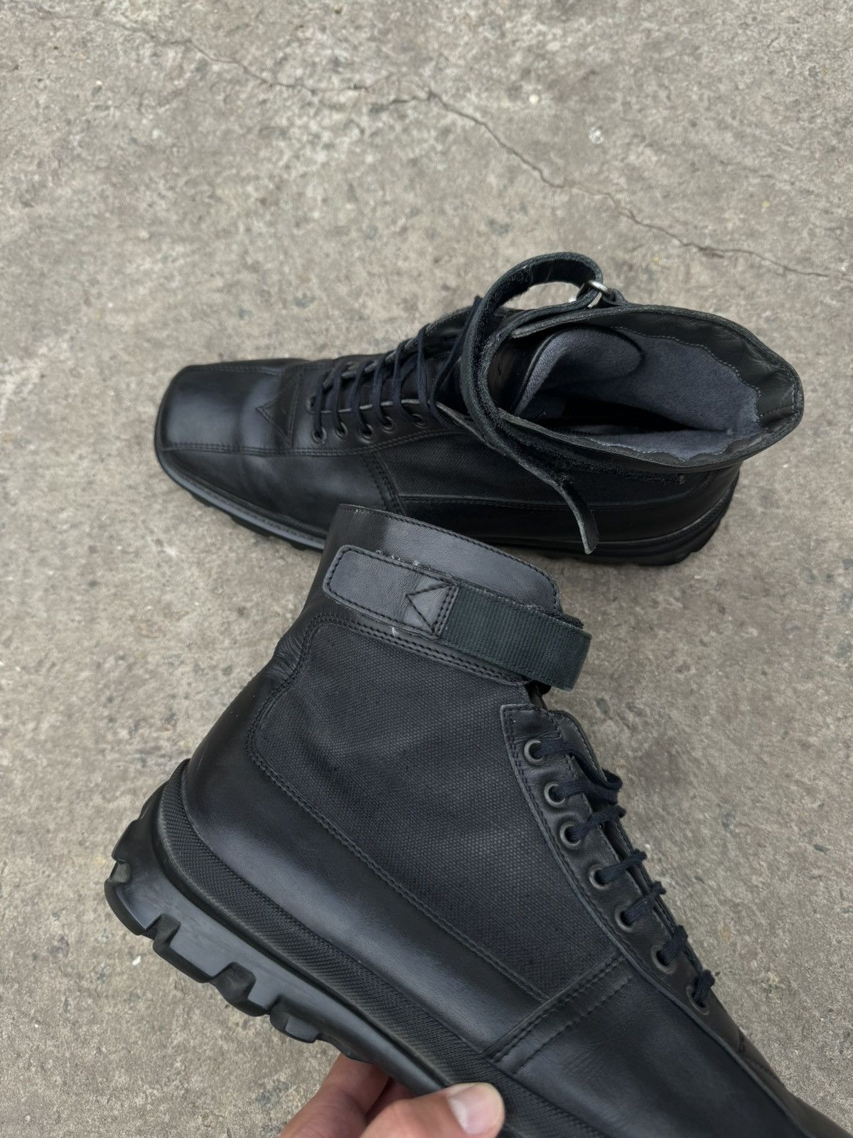 Miu Miu × Prada × Vintage Miu Miu Vintage 2000s Leather Black Boots Size 45 Size US 11 / EU 44 - 15 Thumbnail