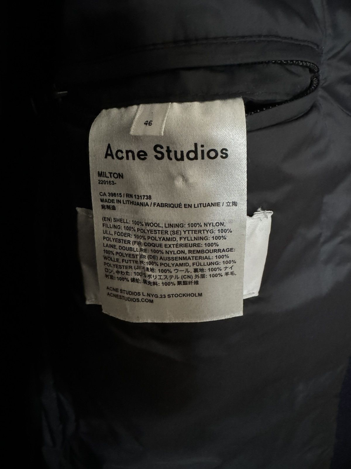 Acne Studios Acne Studios Milton Parka in Navy | Grailed