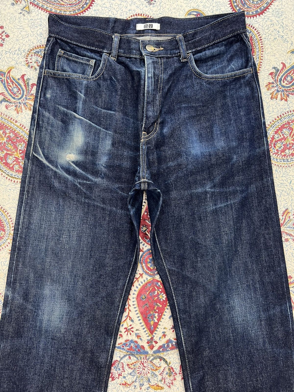 Uniqlo Uniqlo Dirty Distressed Selvedge Denim Size US 31 - 4 Thumbnail