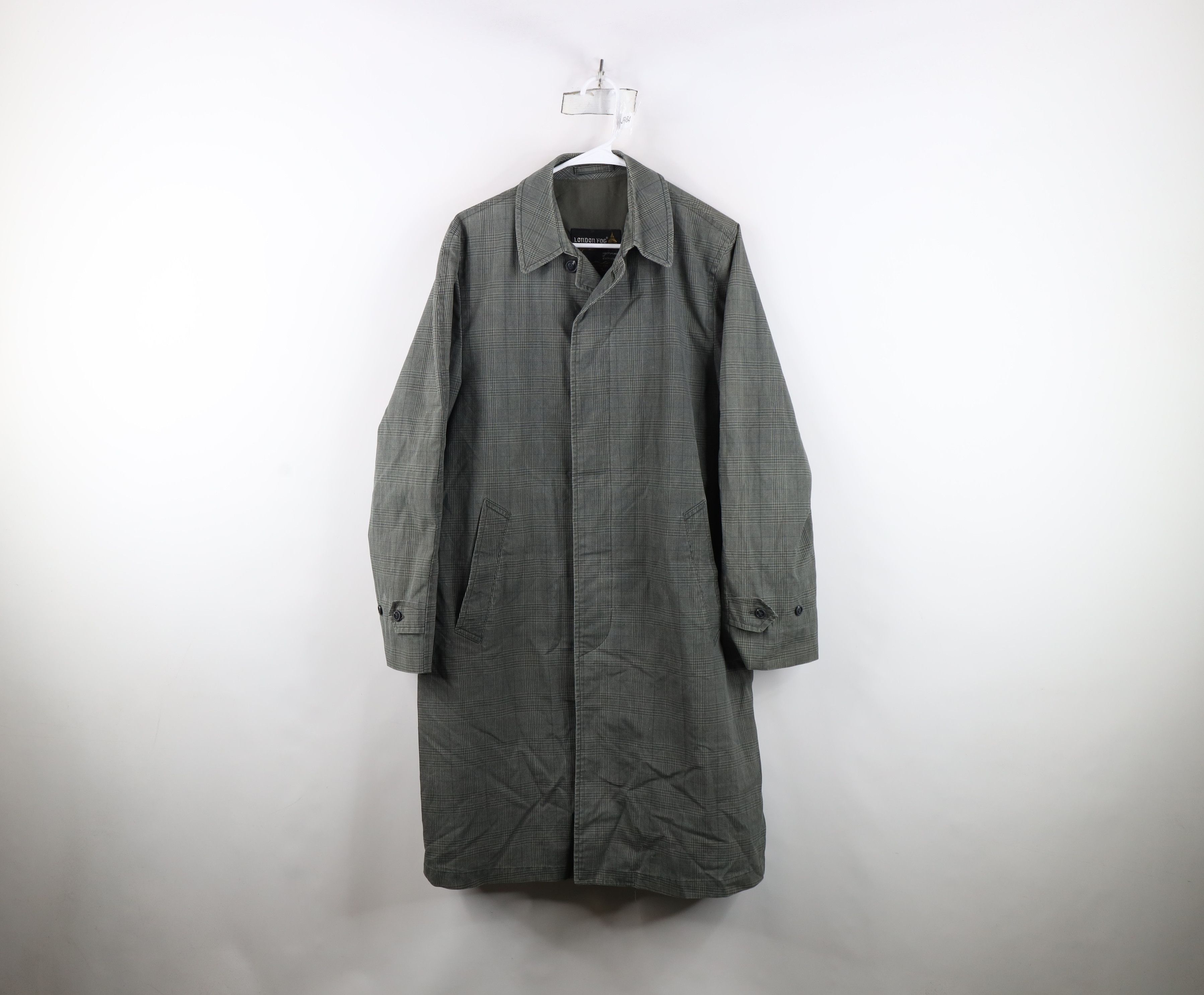Vintage Vintage 60s 70s Streetwear Trench Coat Rain Jacket USA Plaid Size US L / EU 52-54 / 3 - 1 Thumbnail