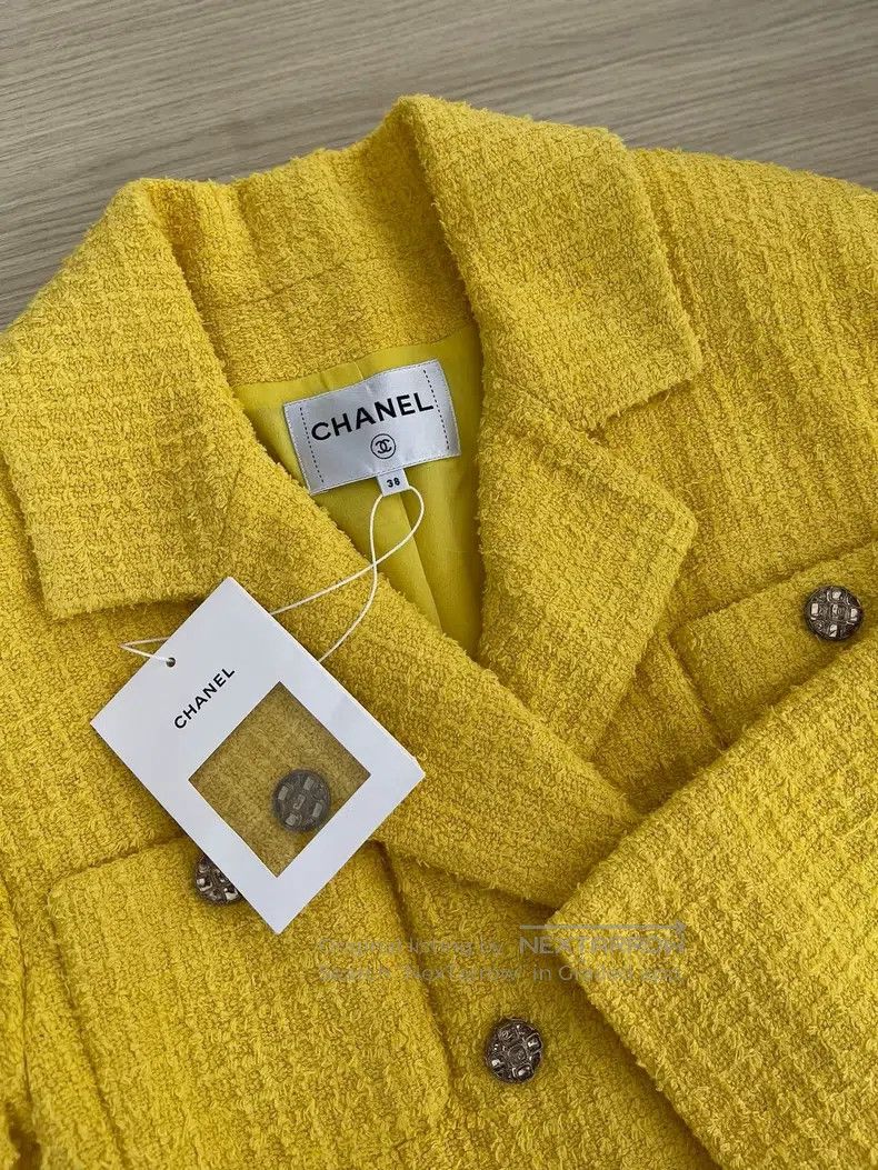 Chanel Chanel 22s yellow woven jacket Size XS / US 0-2 / IT 36-38 - 4 Thumbnail