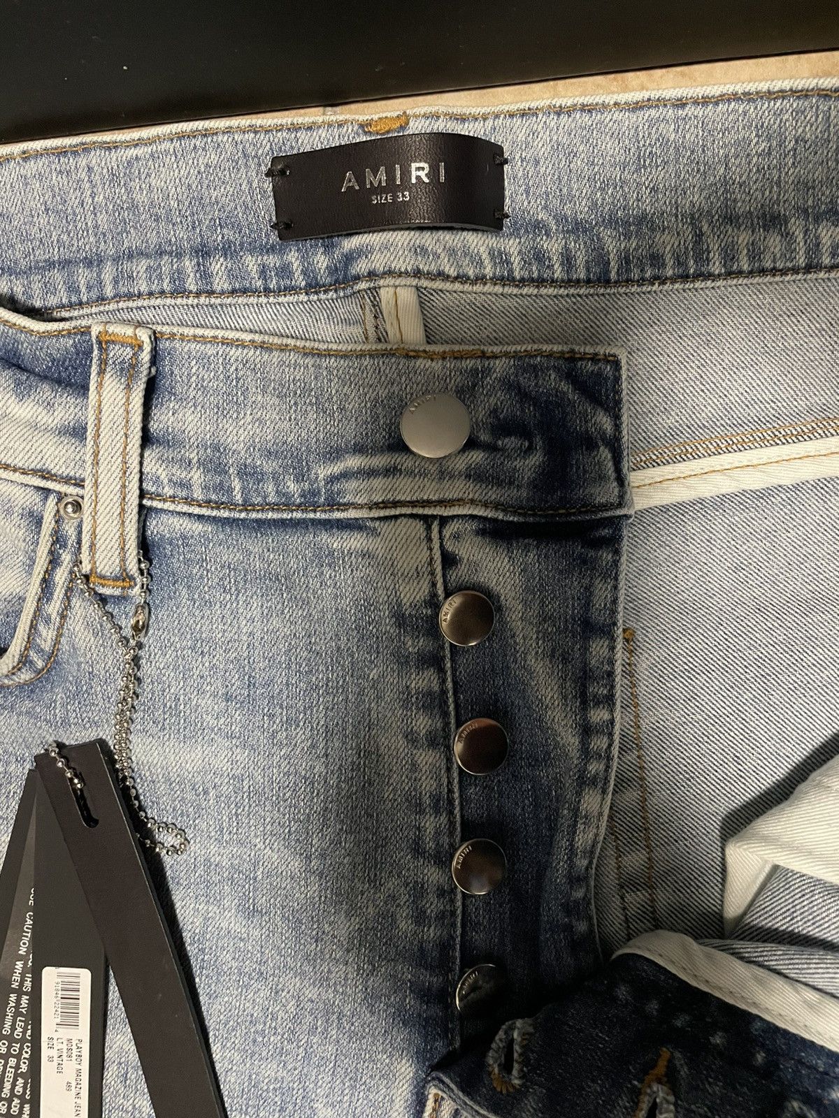 Amiri Amiri Playboy Magazine Jean Size US 33 - 2 Thumbnail