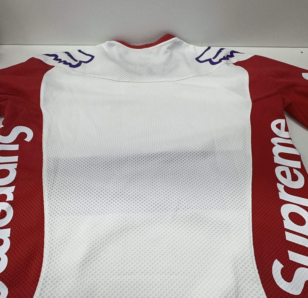 Fox Racing × Supreme Supreme Fox racing moto Jersey top white red Size US S / EU 44-46 / 1 - 3 Thumbnail