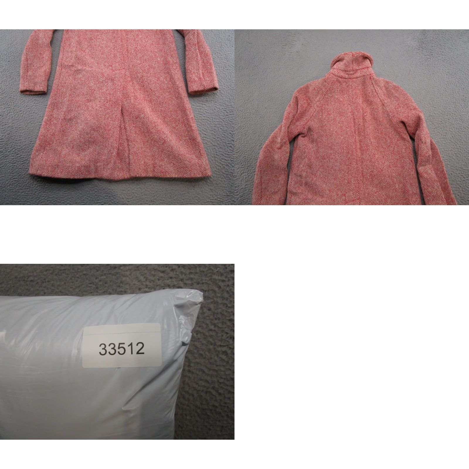 Express Express Women's Red Wool Blend Trench Coat Jacket - Size 6/5 Online Slim Fit Wool Coat Size M / US 6-8 / IT 42-44 - 9 Thumbnail