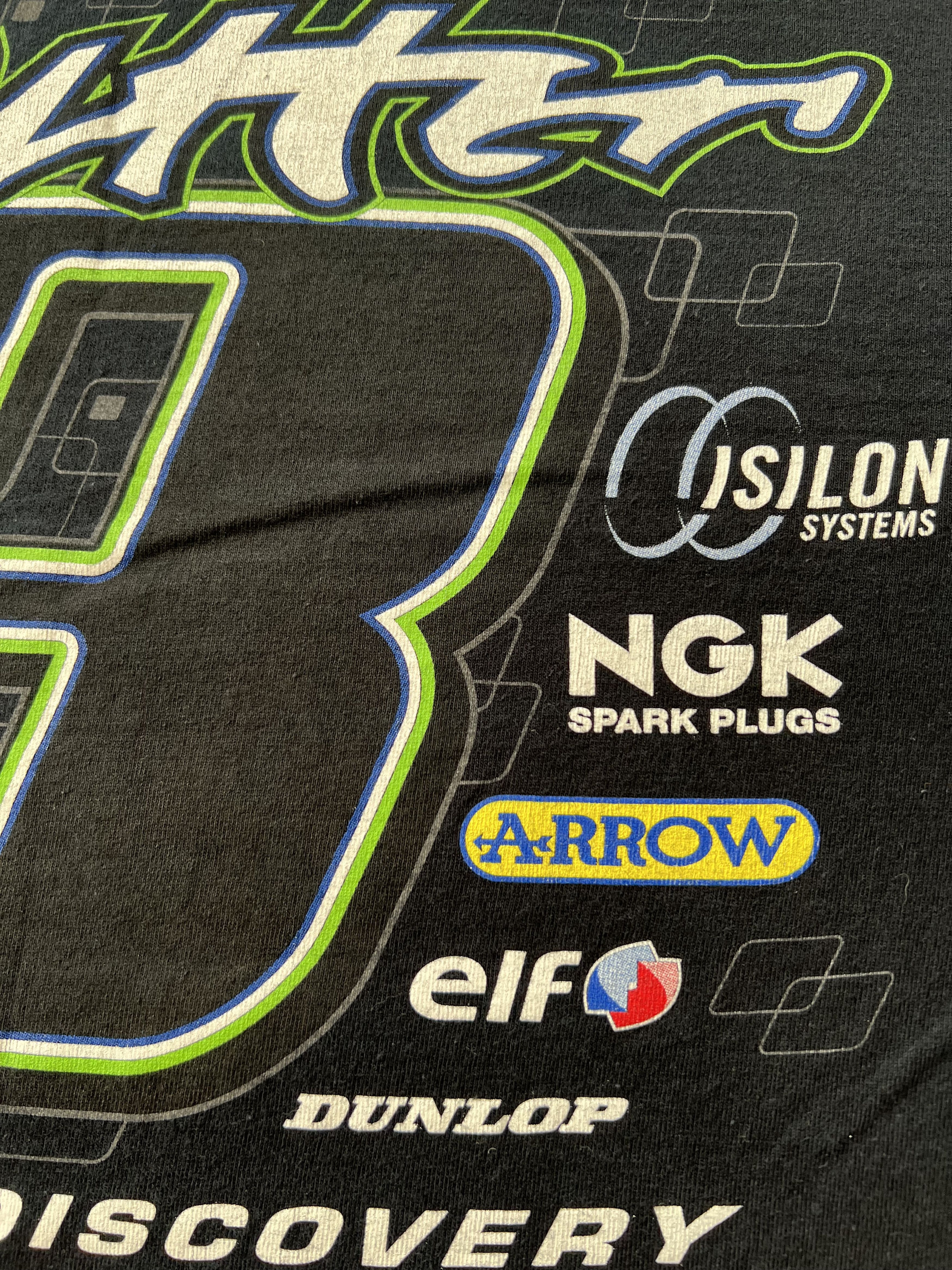 Vintage Vintage 2000s Kawasaki Dunlop Bike Moto Racing T-shirt Size US M / EU 48-50 / 2 - 11 Thumbnail