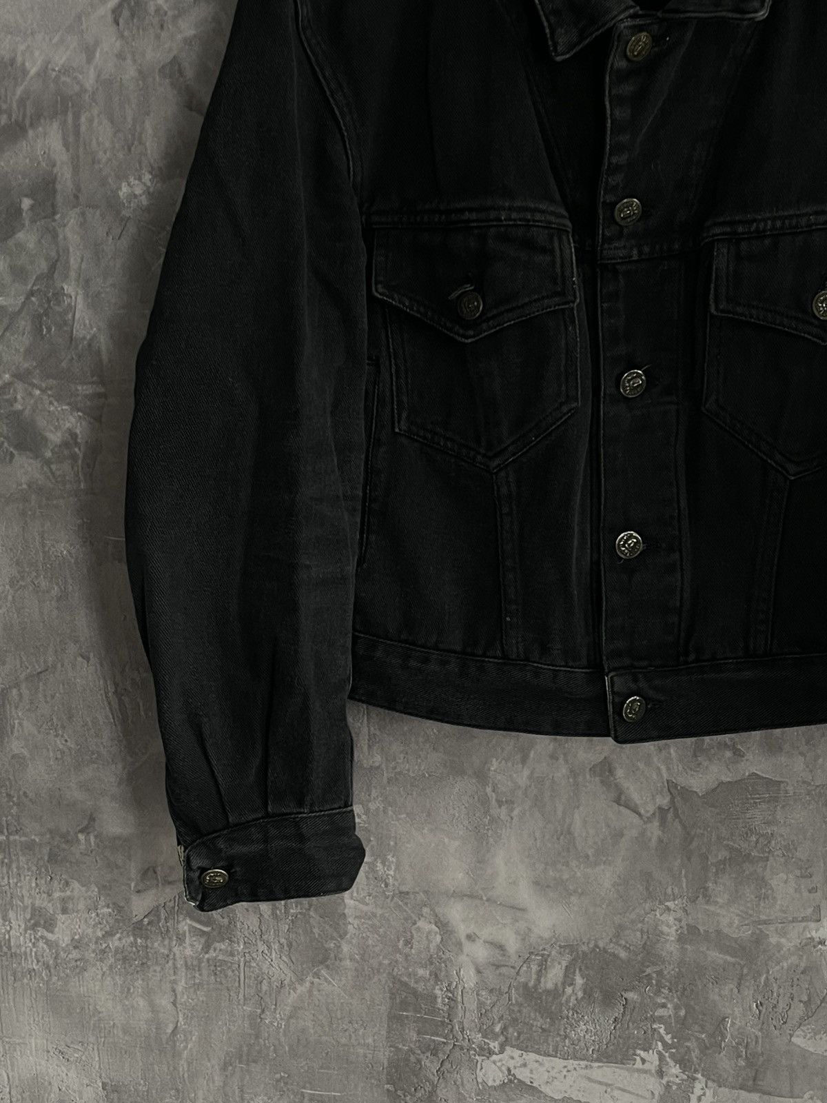 Japanese Brand × Katharine Hamnett London Vintage Katharine Hamnett London Denim Cropped Jacket Size M / US 6-8 / IT 42-44 - 5 Thumbnail