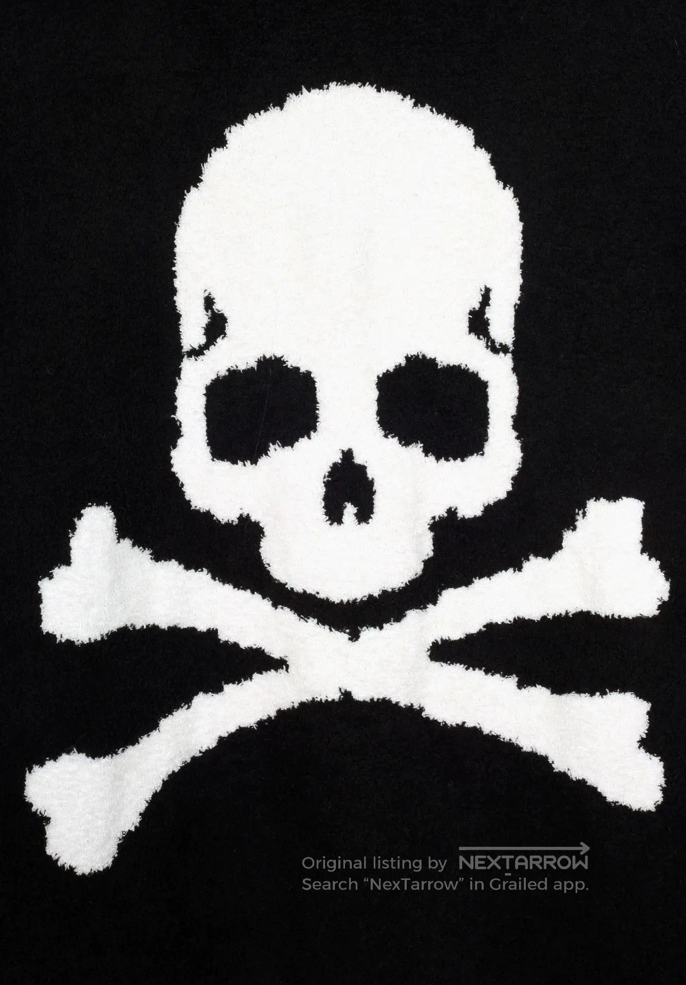 Mastermind Japan Black Skull Print Hoodie with Striped Sleeves Size L. Size US L / EU 52-54 / 3 - 5 Thumbnail