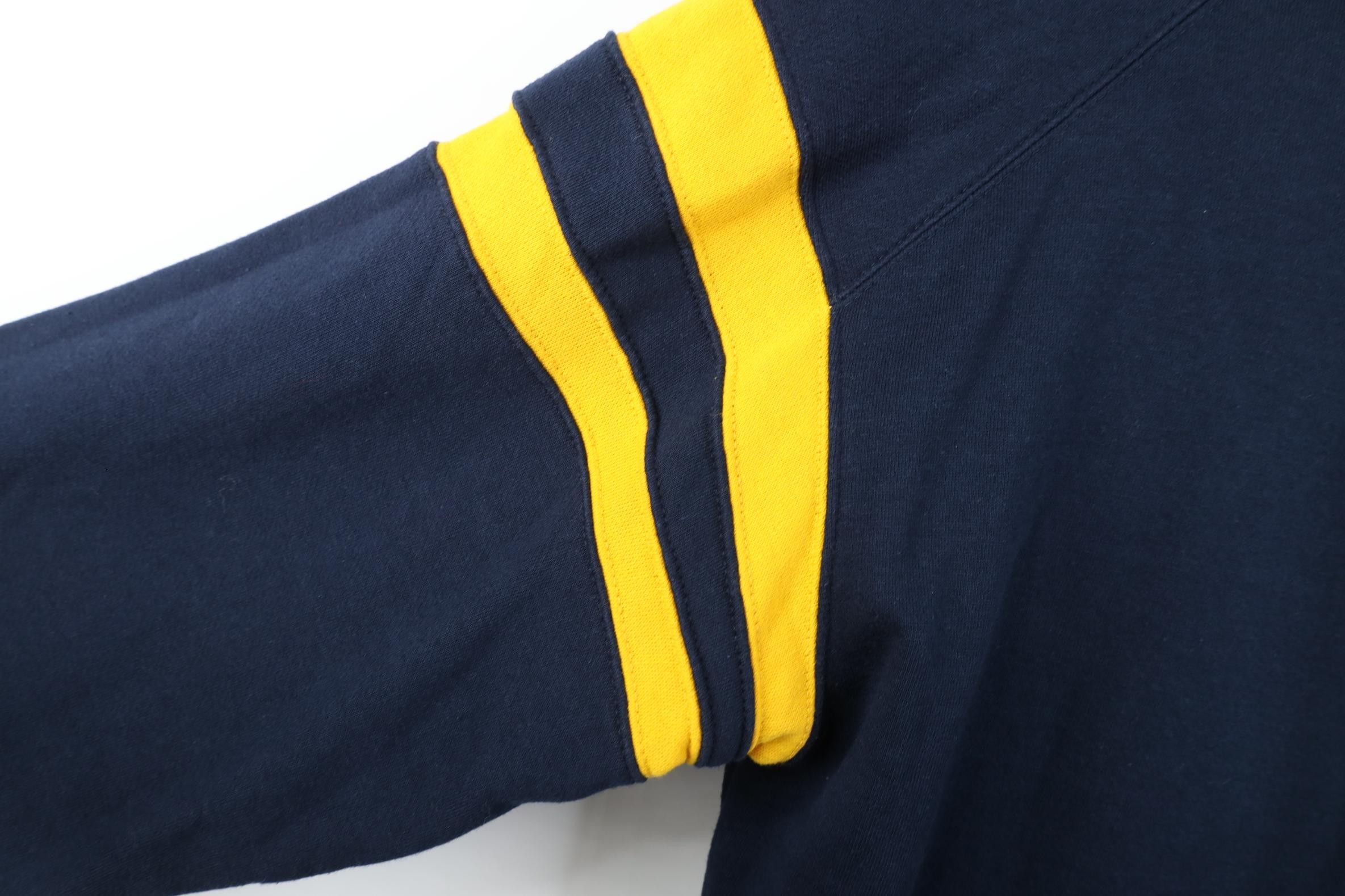 Vintage Vintage 90s Y2K Baseball Hoodie Sweatshirt Striped Blue Size US L / EU 52-54 / 3 - 7 Thumbnail