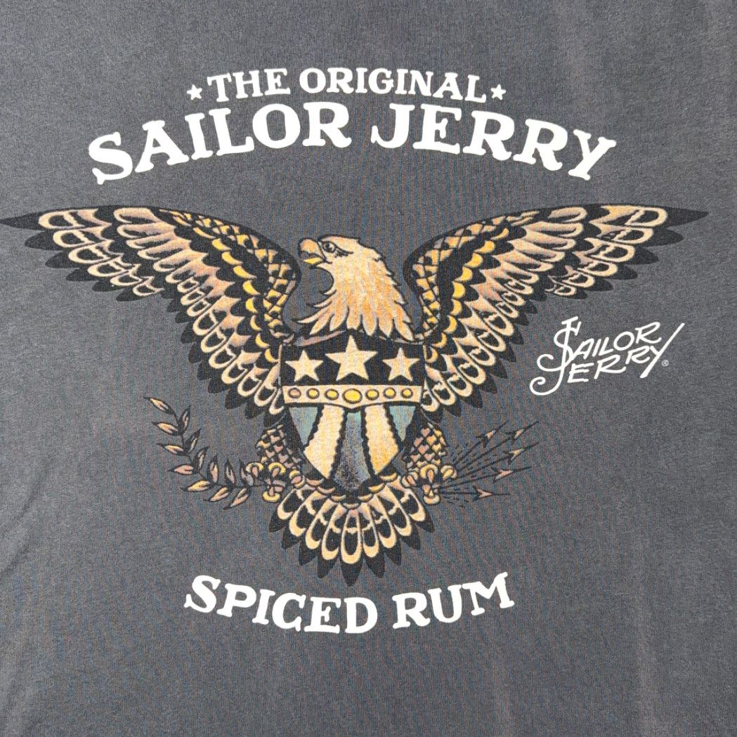 Vintage Sailor Jerry Shirt Adult LARGE Gray Spiced Rum Tattoo Eagle Norman Collins USA Size US L / EU 52-54 / 3 - 2 Thumbnail