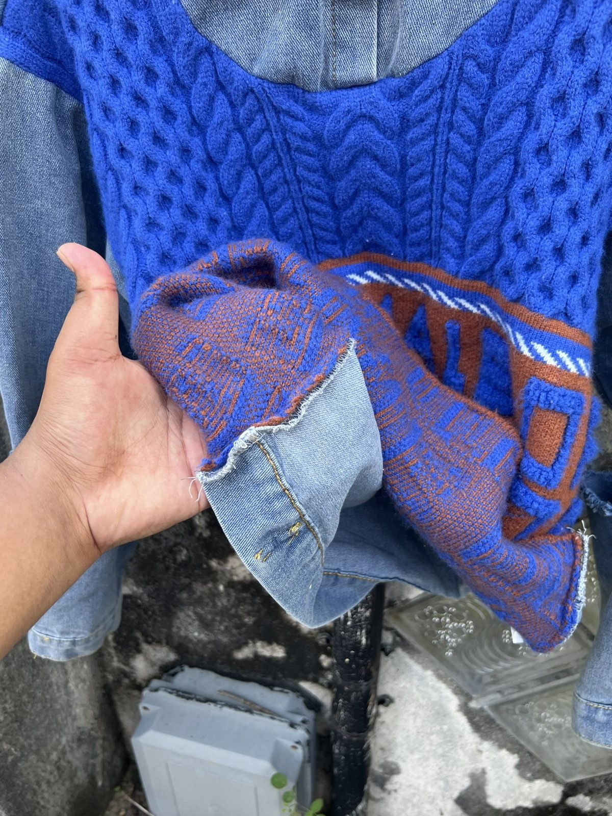 Japanese Brand “RARE” DISTRESS PATCHWORK DENIM JACKET Size US L / EU 52-54 / 3 - 11 Thumbnail