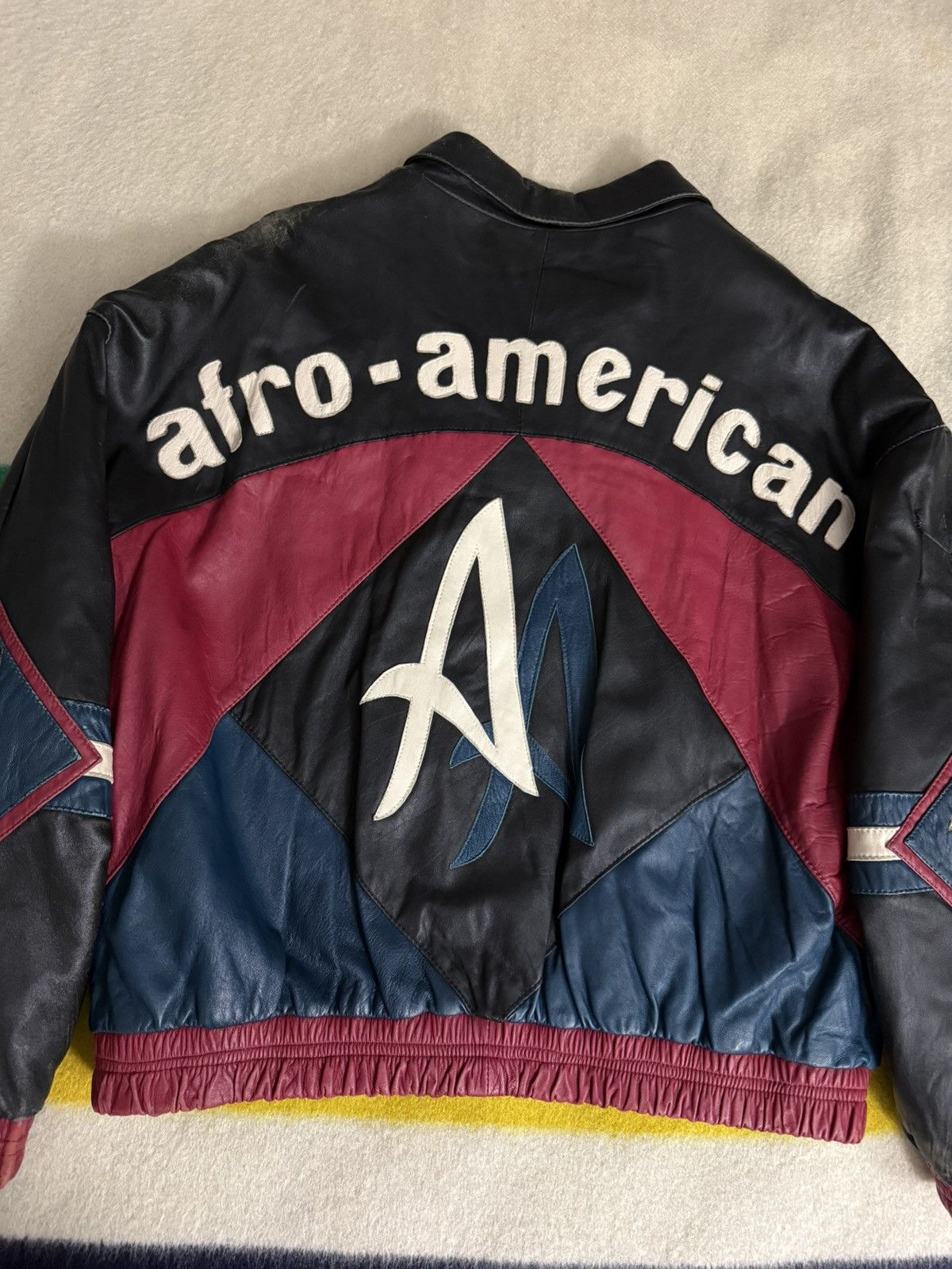 Leather Vintage 80s Dapper Dan Afro African American Leather Jacket Size US XL / EU 56 / 4 - 3 Thumbnail