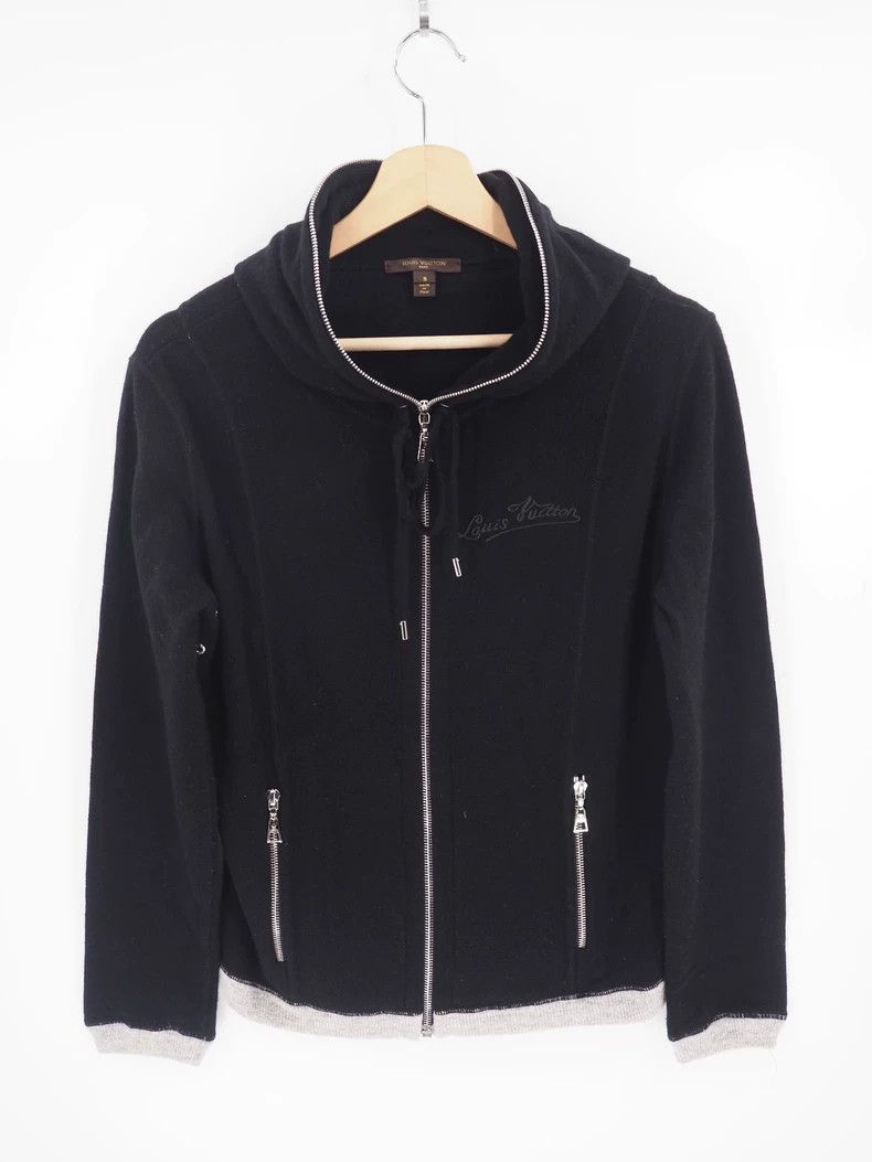 Louis Vuitton Louis Vuitton Black Wool Cashmere Hoodie-dmc Size US S / EU 44-46 / 1 - 1 Thumbnail