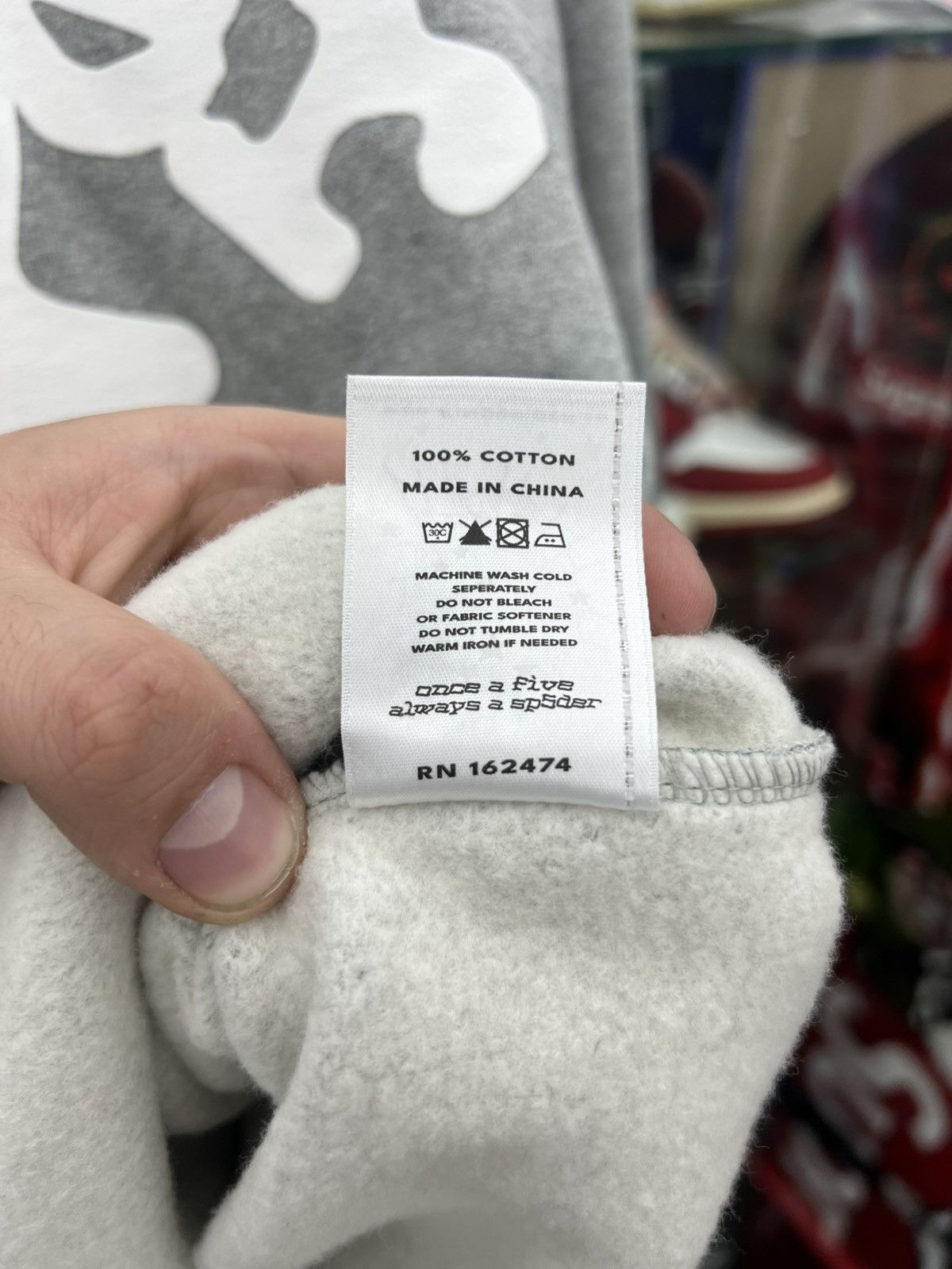 Sp5der Sp5der beluga hoodie dark grey heather Size US M / EU 48-50 / 2 - 5 Thumbnail