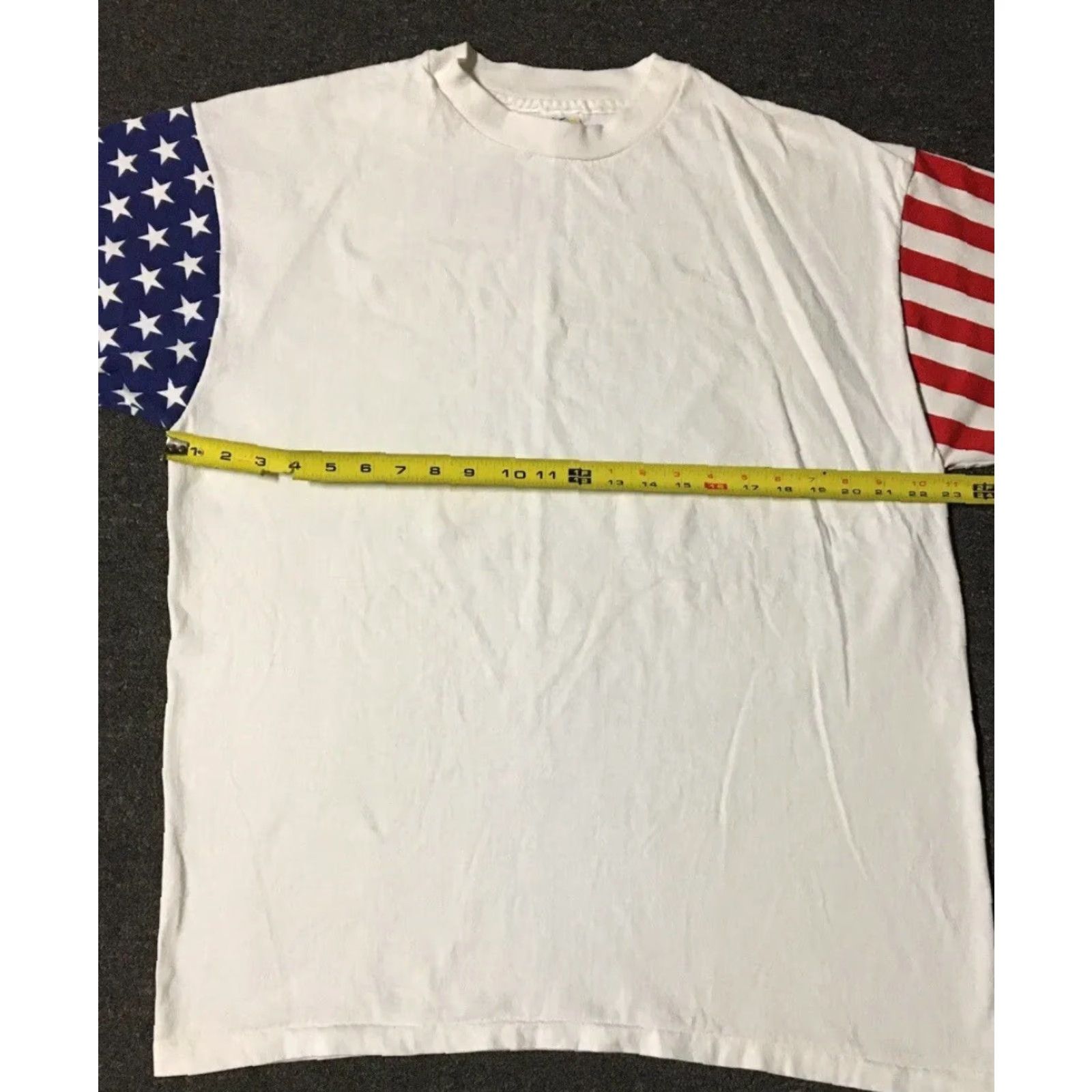 NASCAR VINTAGE 80s American Flag Shirt XL USA Army Military Biker AOP NASCAR Grunge Red White Size US XL / EU 56 / 4 - 7 Thumbnail