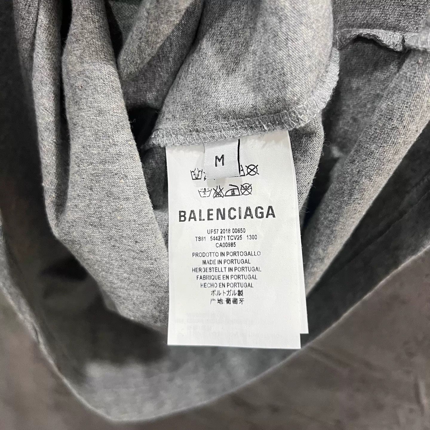 Balenciaga Balenciaga Gray Wheat Printed Short Sleeve M Size US M / EU 48-50 / 2 - 4 Thumbnail