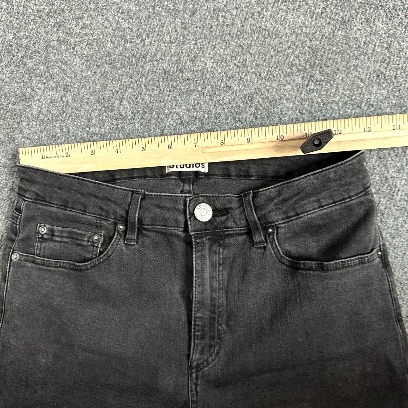 Vintage ACNE Jeans Women's 26 x 26 Black Ankle Zip Fly Denim Cotton Regular Jeans Women's 26" Inseam Ankle Zip Black Size 26" / US 2 / IT 38 - 5 Thumbnail