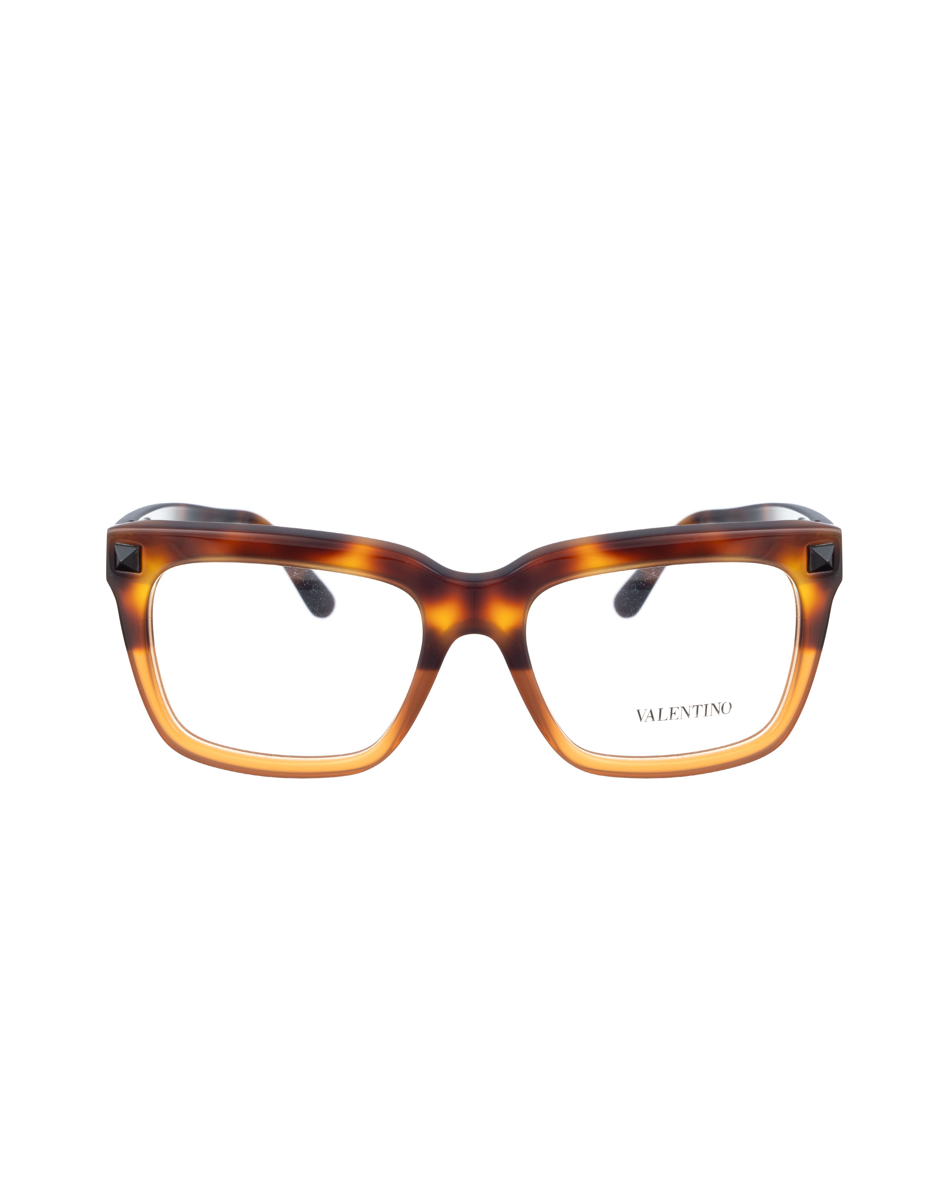 Valentino Valentino 00s Half Havana Brown Nerdy Glasses with Studs Size ONE SIZE - 2 Thumbnail