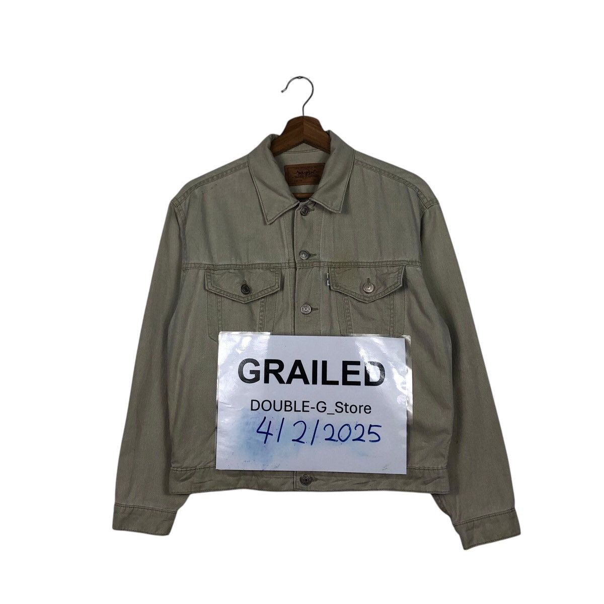 Levi's 📌Vintage Cropped Trucker Denim Biker Jacket Levi's Size US M / EU 48-50 / 2 - 1 Thumbnail