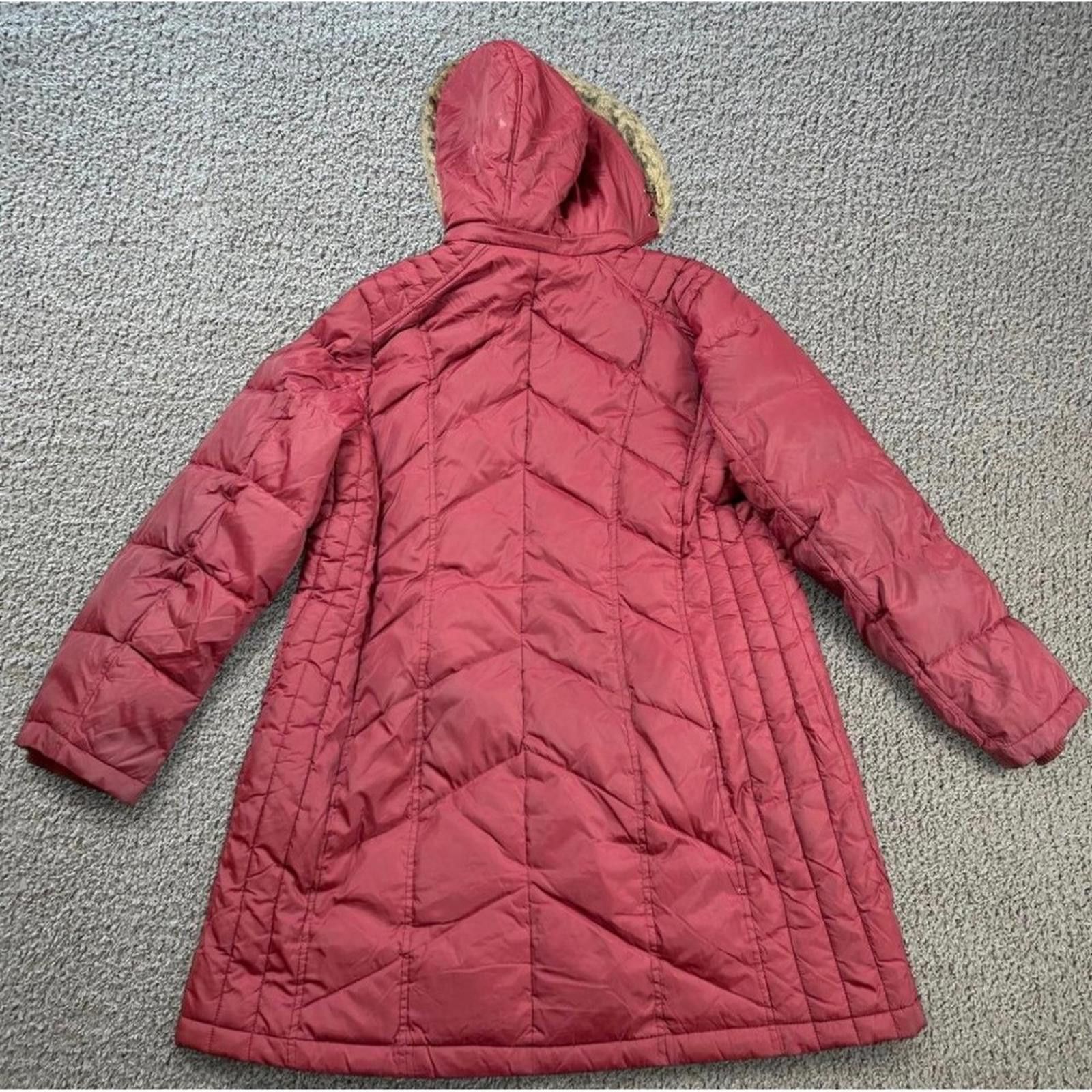 Michael Kors Michael Kors Burgundy Quilted Down Puffer Coat Faux Fur Hood Size XL / US 12-14 / IT 48-50 - 2 Thumbnail