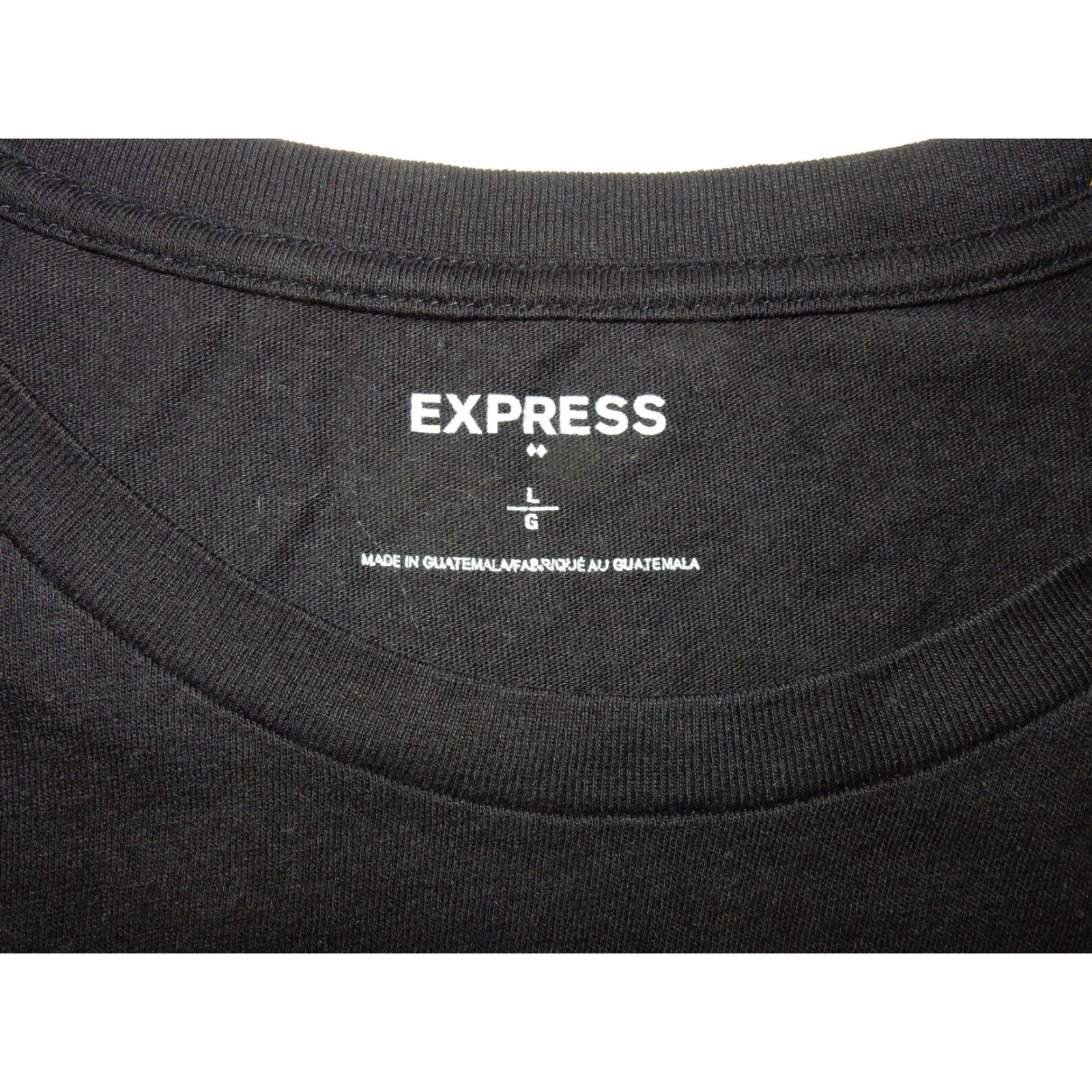 Express VINTAGE Express Men's T-Shirt Size L Black Short Sleeve Cotton Size US L / EU 52-54 / 3 - 2 Thumbnail