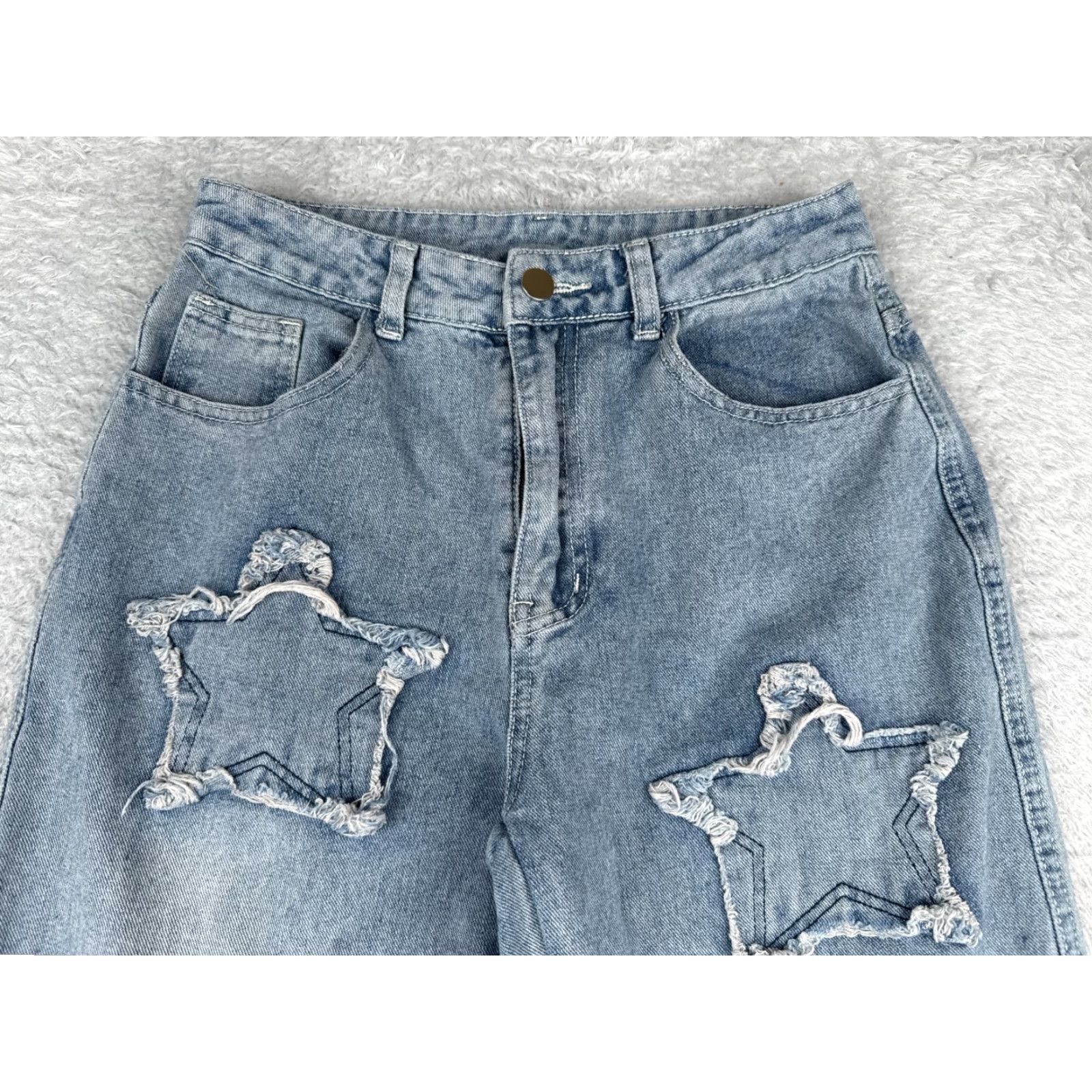 Vintage Vintage Unbranded Women’s Wide-Leg Jeans 26 Blue Denim High Rise Cotton Spandex Fall Summer Spring Winter Size 26" / US 2 / IT 38 - 4 Thumbnail