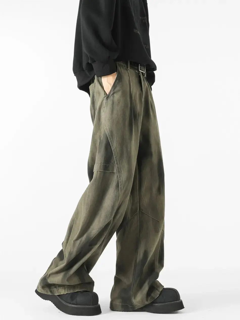 Japanese Brand Retro loose wide leg tie dye gradient jeans Size US 32 / EU 48 - 4 Thumbnail