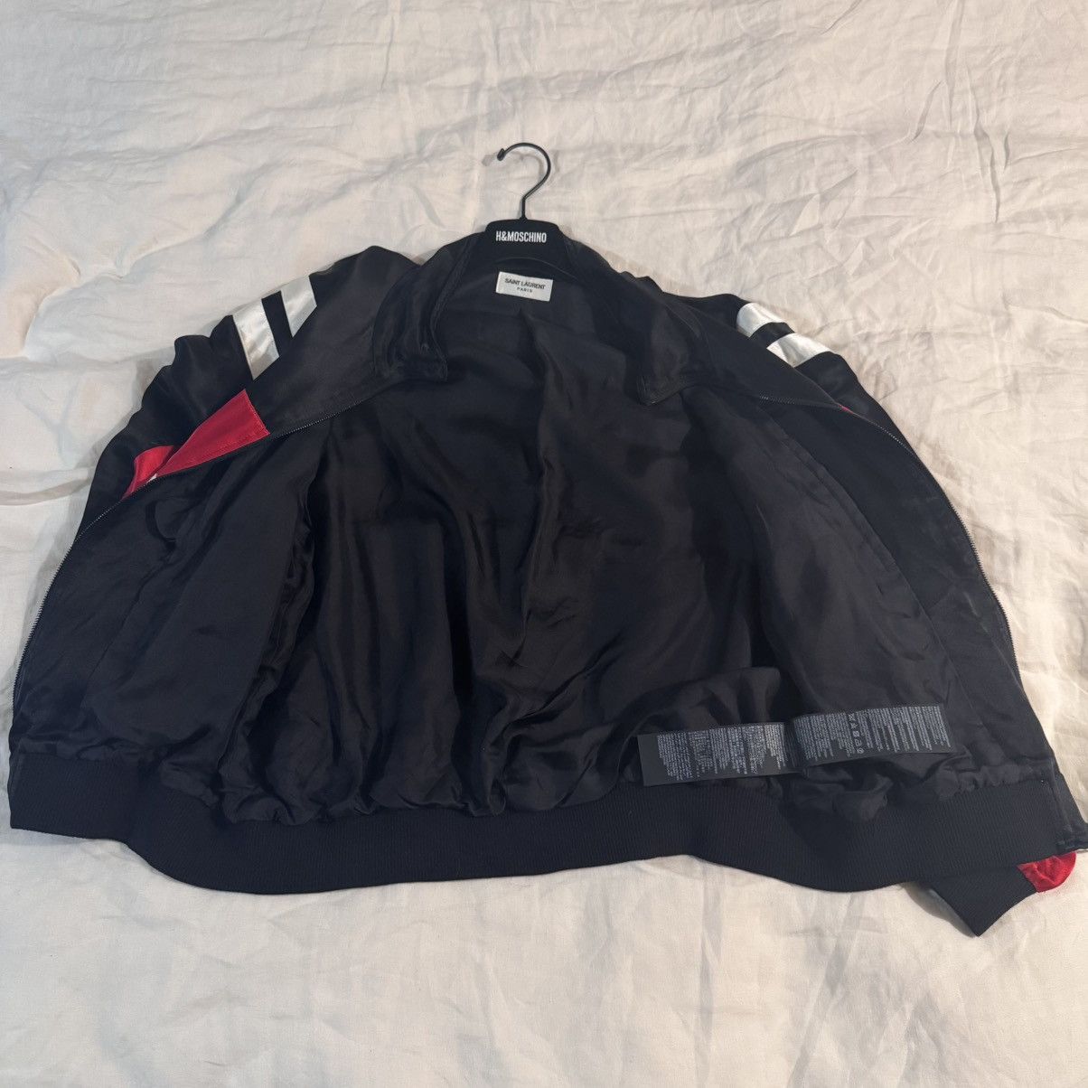 Saint Laurent Paris Saint Laurent Teddy Jacket in Crepe Satin Size Large Size US L / EU 52-54 / 3 - 6 Thumbnail