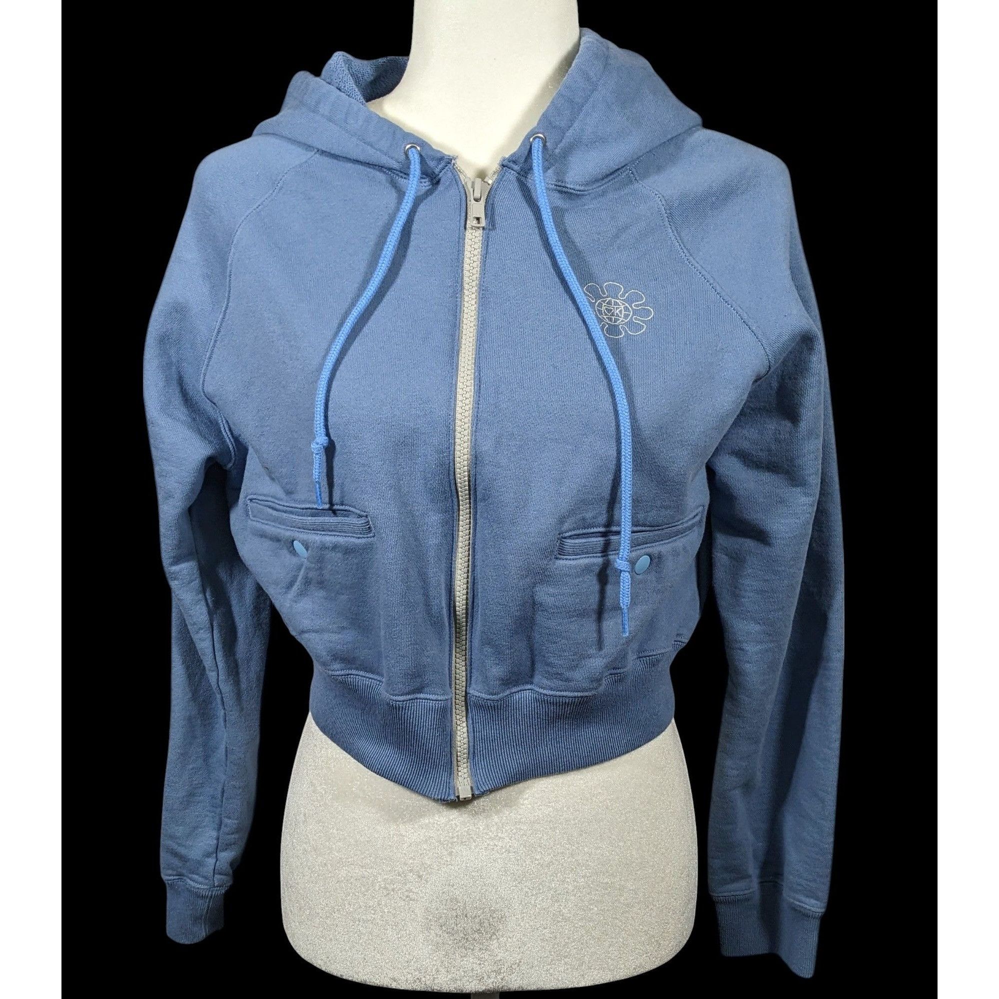 Other OK Kiko Blue Hooded Track Jacket With Pockets Size Medium Size M / US 6-8 / IT 42-44 - 3 Thumbnail