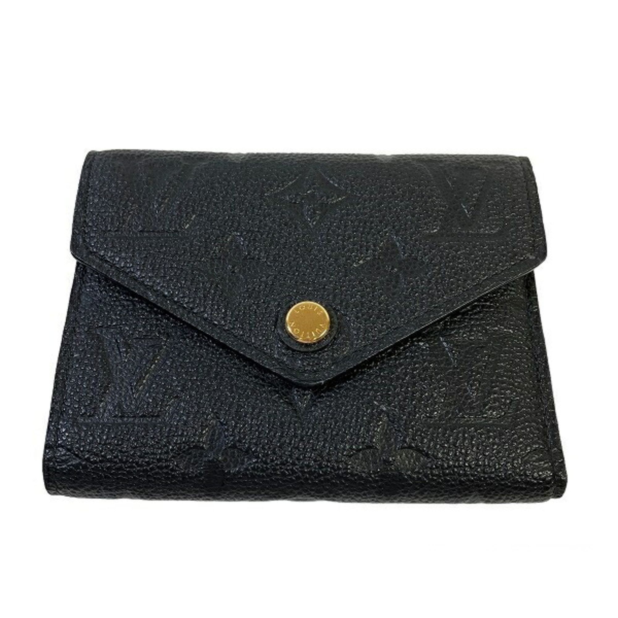 Auth Louis Vuitton Monogram Empreinte Portofeuil Victorine M64060