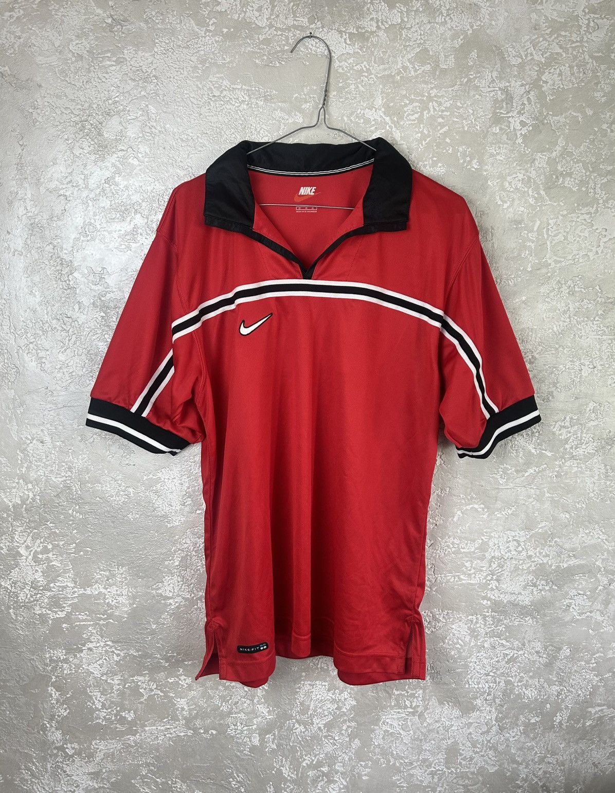 Nike Vintage Nike Jersey Striped Polo Y2K Stretch Performance Size US M / EU 48-50 / 2 - 1 Thumbnail