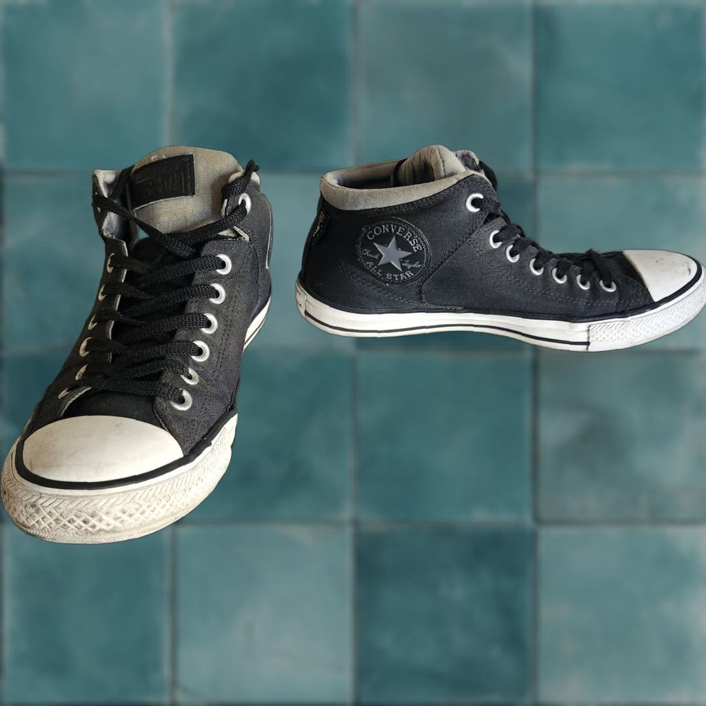 Converse Converse All Star High Top Cordura Black 157451C 8M Men Sneaker Lace Up Casual Workwear Activewear Size US M / EU 48-50 / 2 - 1 Thumbnail