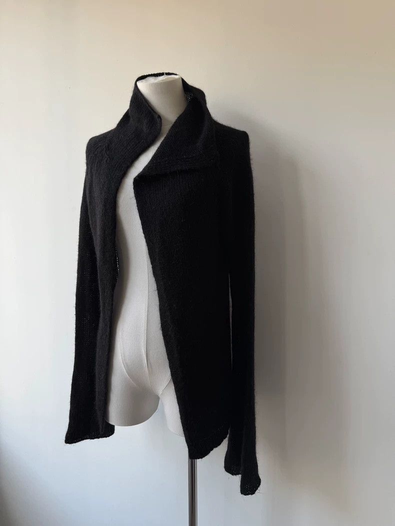 Yohji Yamamoto Yohji Yamamoto Yohji Yamamoto Black Asymmetric Wool Cardig Size US M / EU 48-50 / 2 - 3 Thumbnail