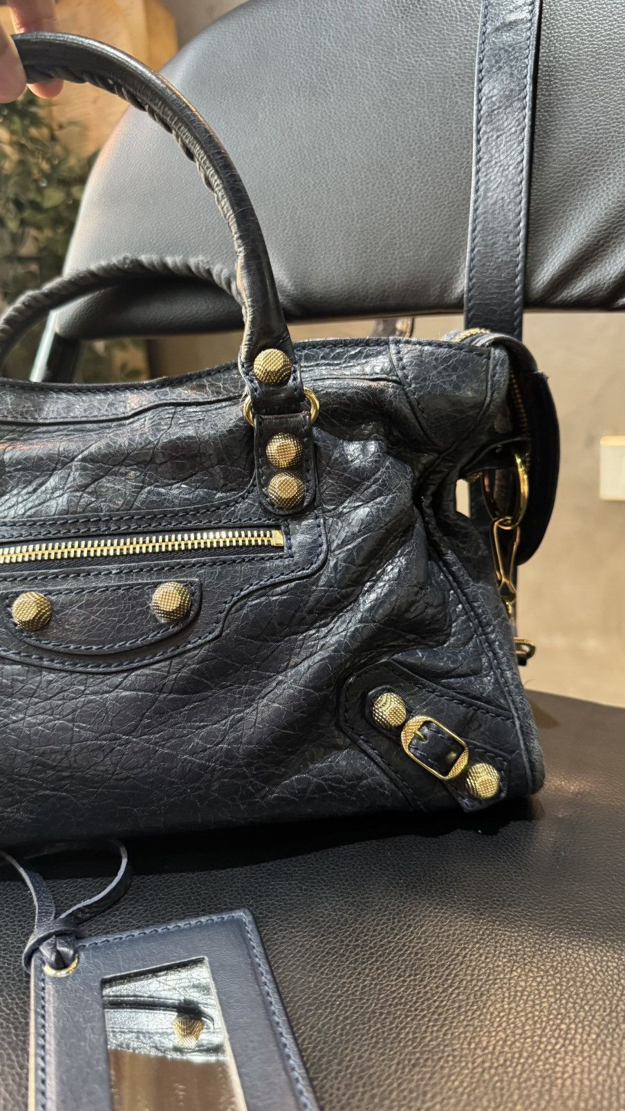 Balenciaga Balenciaga Nay Blue Leather Small Classic City RH Tote Size ONE SIZE - 3 Thumbnail