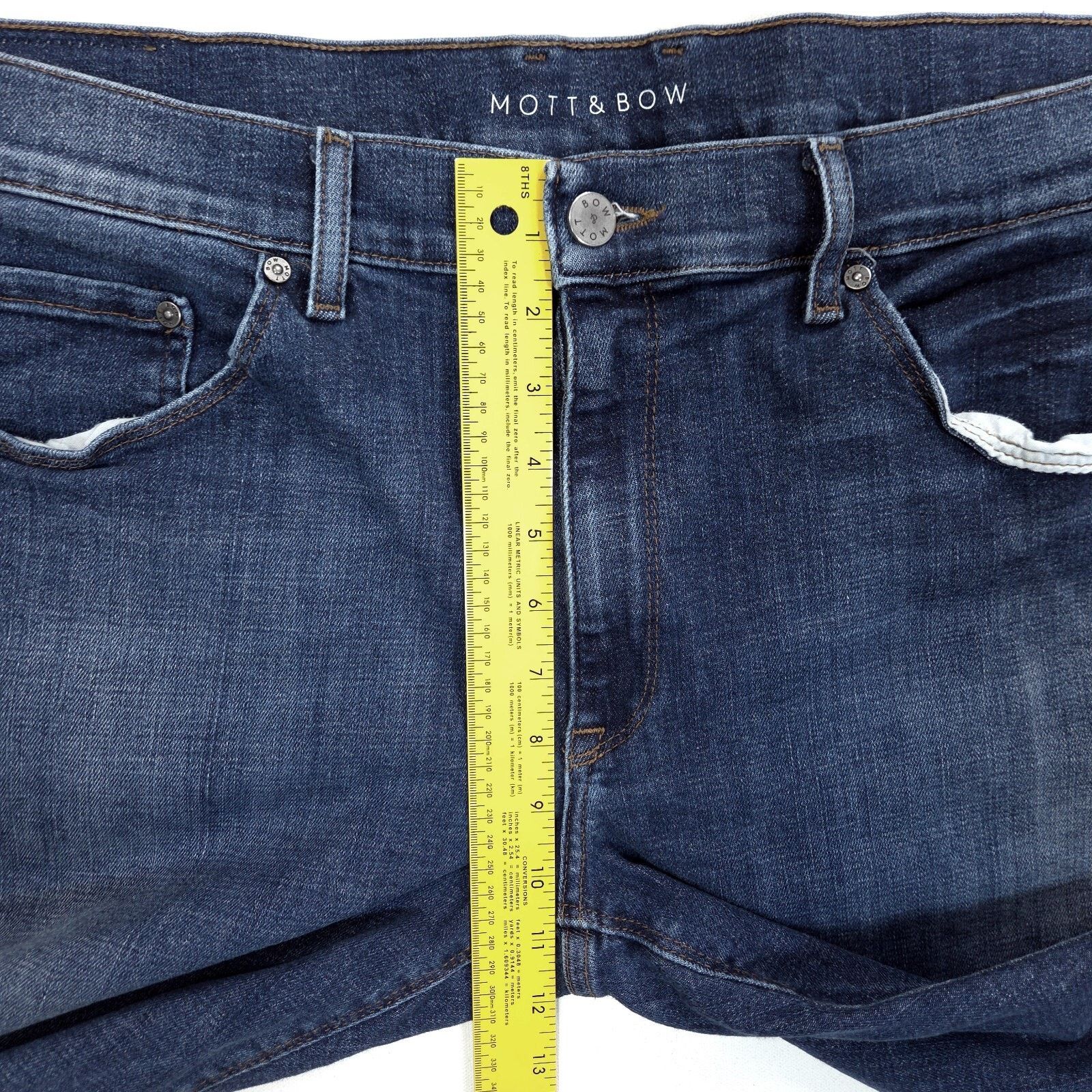 Mott & Bow Mott and Bow Slim Jeans Mens 38x30 Denim Stretch Dark Wash Size US 38 / EU 54 - 5 Thumbnail