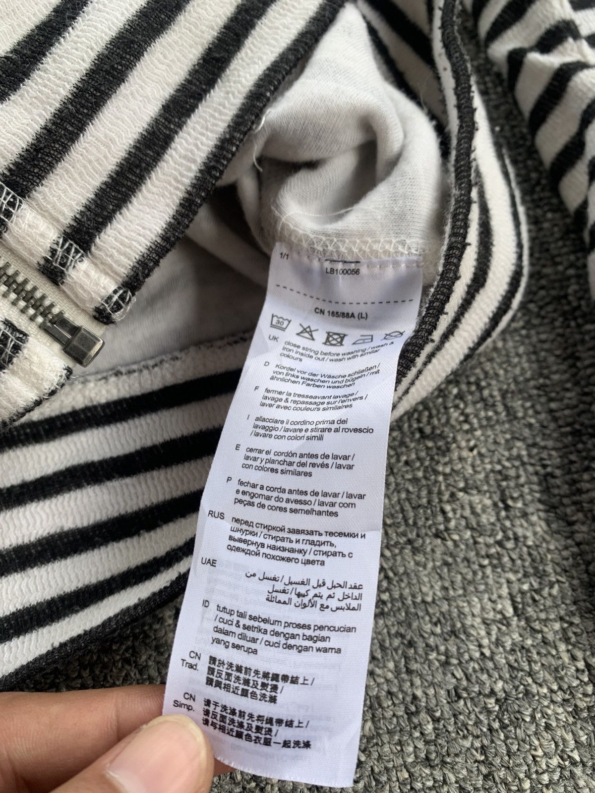 Esprit Esprit Stripe Black White Zip Hoodie Size US L / EU 52-54 / 3 - 11 Thumbnail