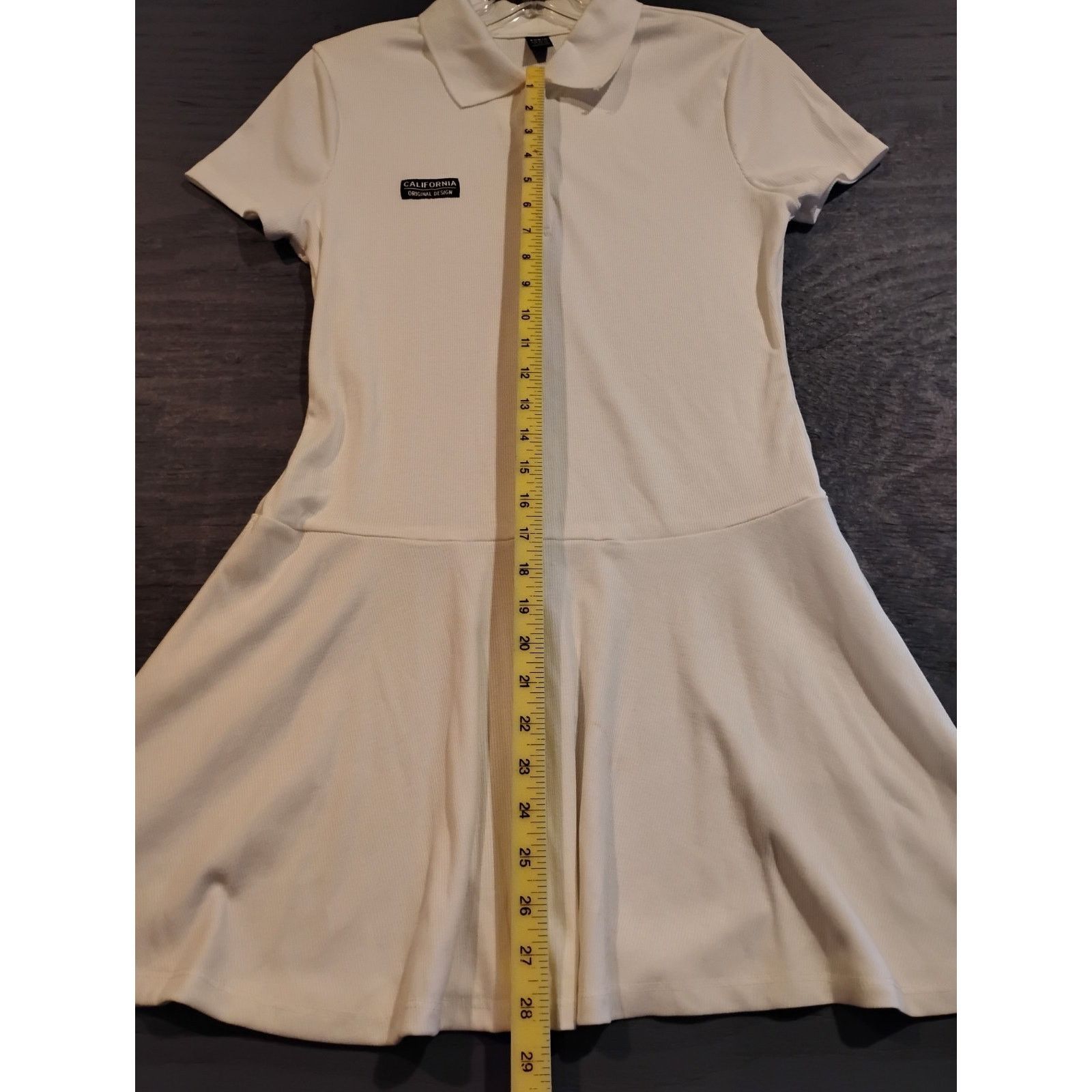 Shein Shein (Large) Women's White Polo Dress Size L / US 10 / IT 46 - 6 Thumbnail