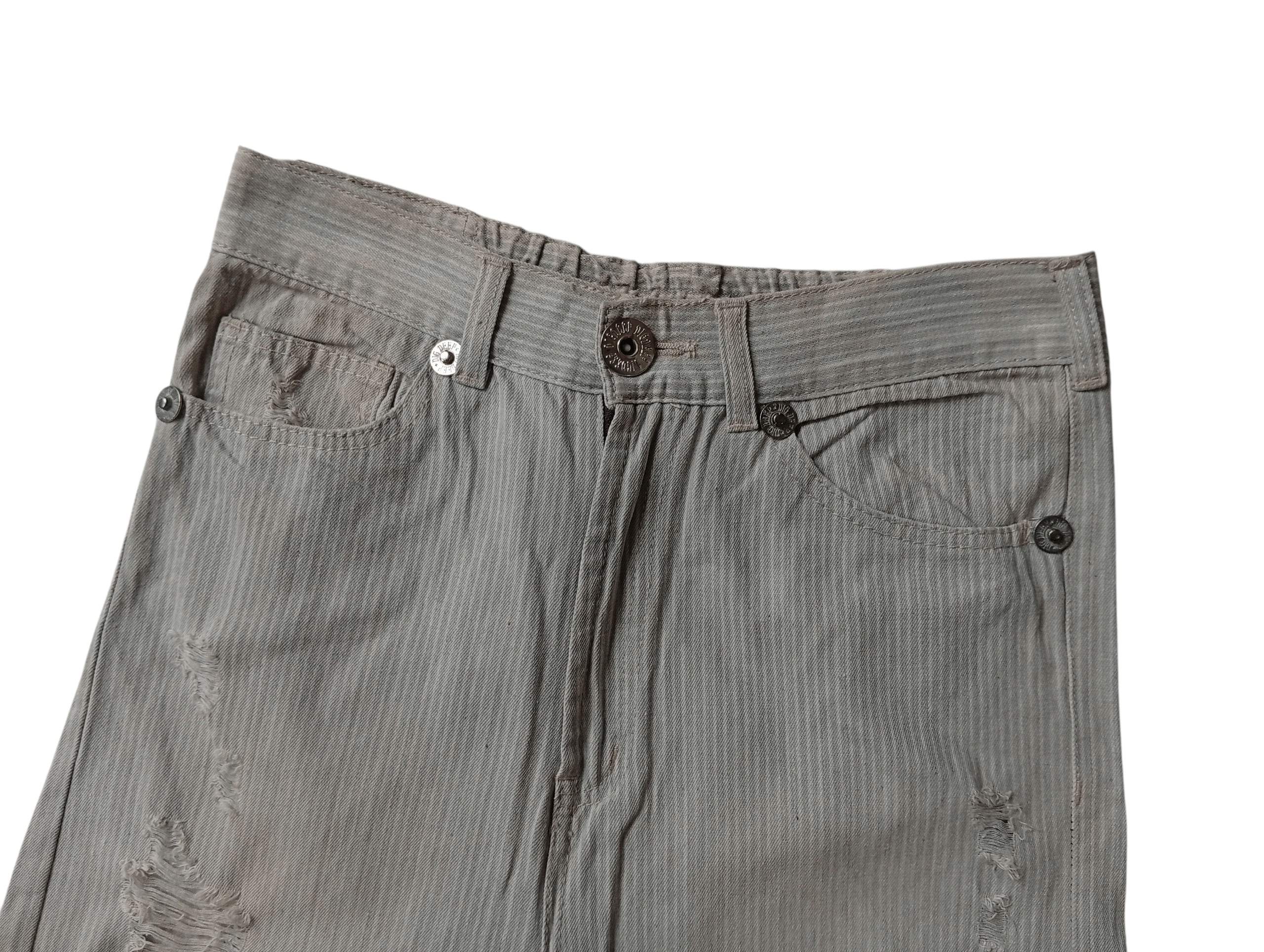 Japanese Brand Dig Deep japan distressed stripe short pants Size US 30 / EU 46 - 5 Thumbnail