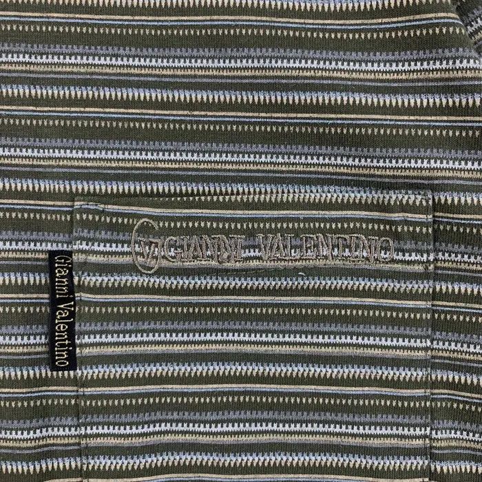 Vintage Vintage GIANNI VALENTINO ITALY Striped Pocket Tee Shirt Size US M / EU 48-50 / 2 - 6 Thumbnail