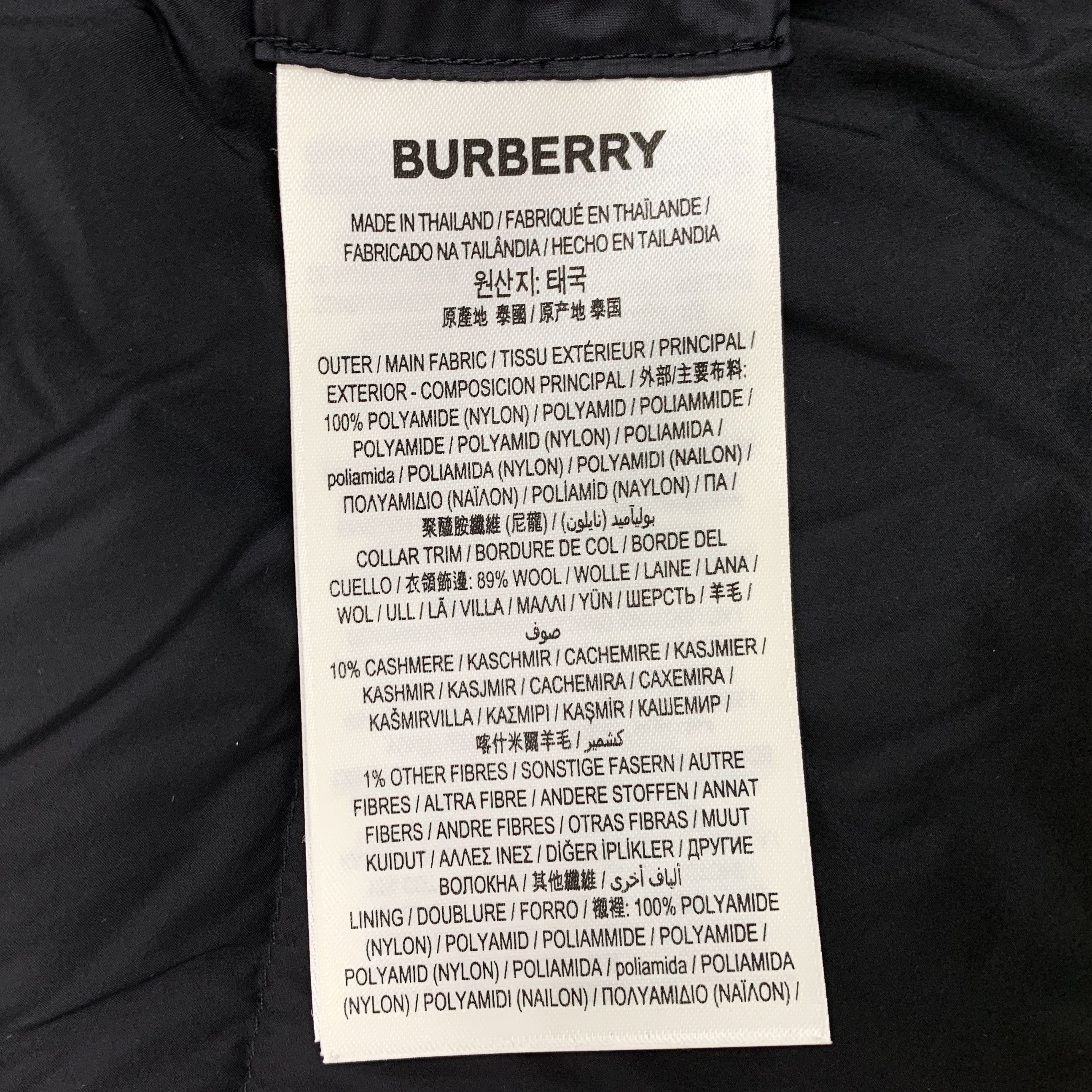 Burberry Burberry Check Down Jacket Black (L) Size US L / EU 52-54 / 3 - 6 Thumbnail