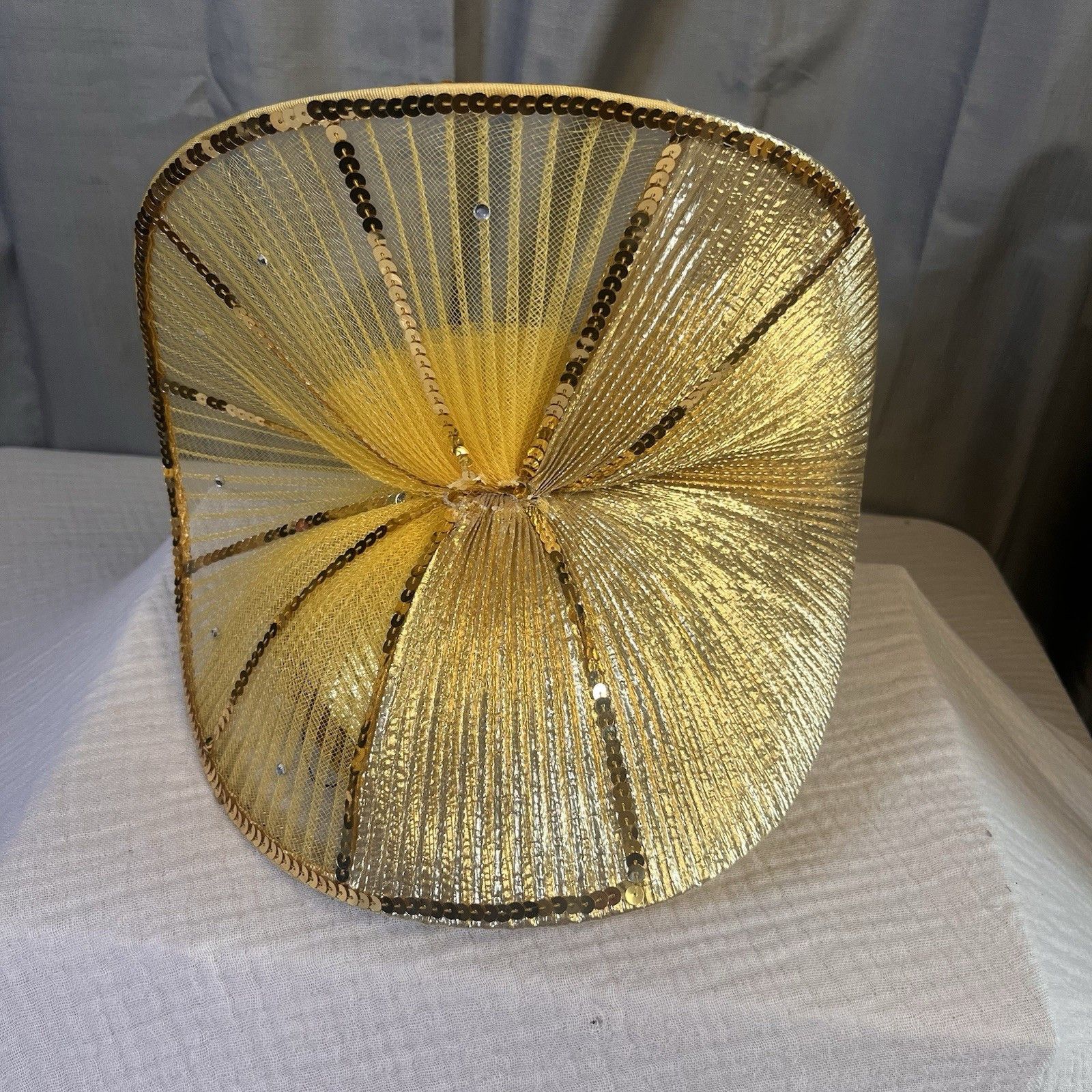 Other Ms. Hi's classic gold lame Kentucky Derby Hat Size ONE SIZE - 5 Thumbnail