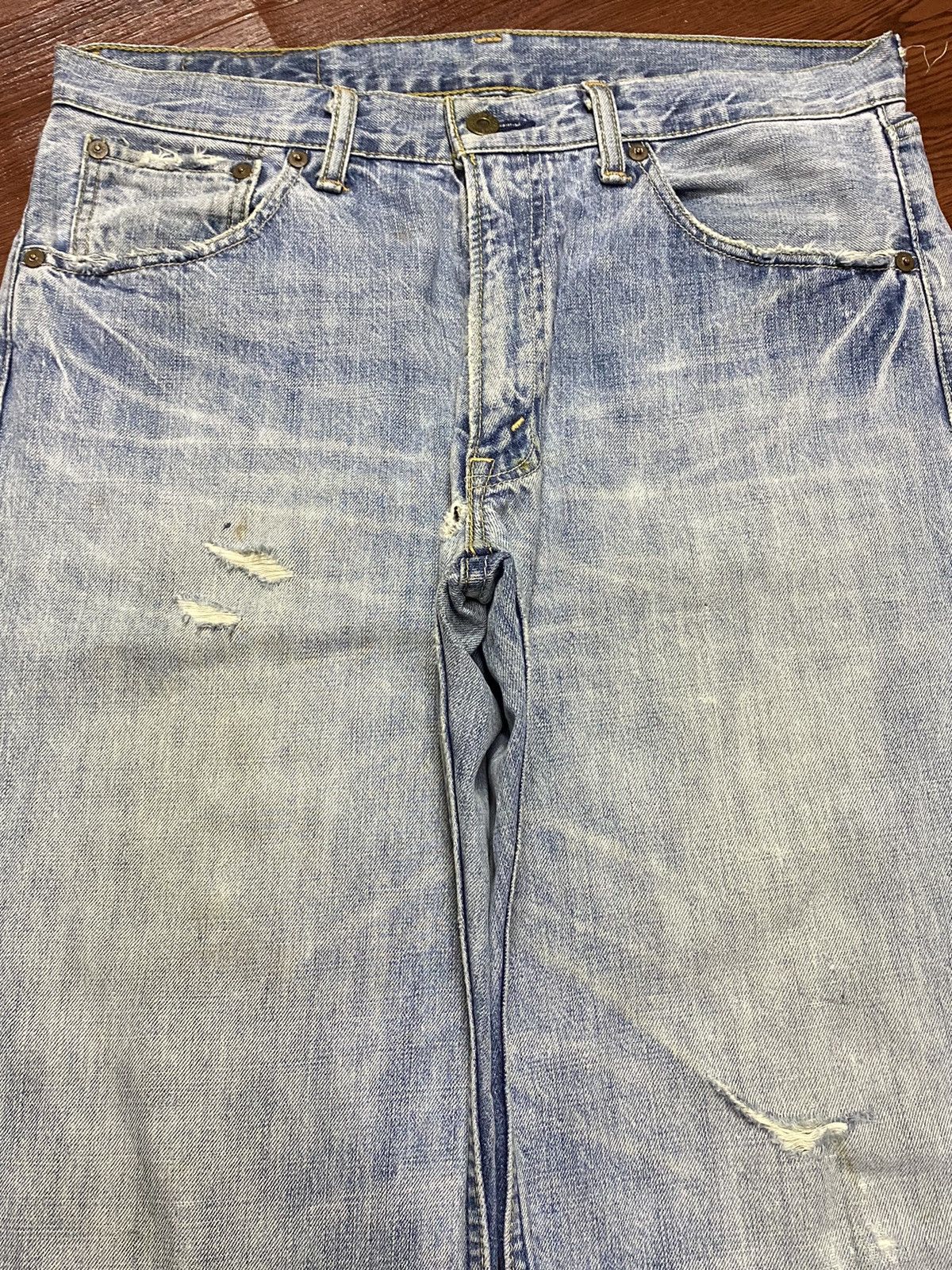Levi's Vintage Levis 503 90’s Distressed Enough Baggy Jeans Size US 33 - 3 Thumbnail