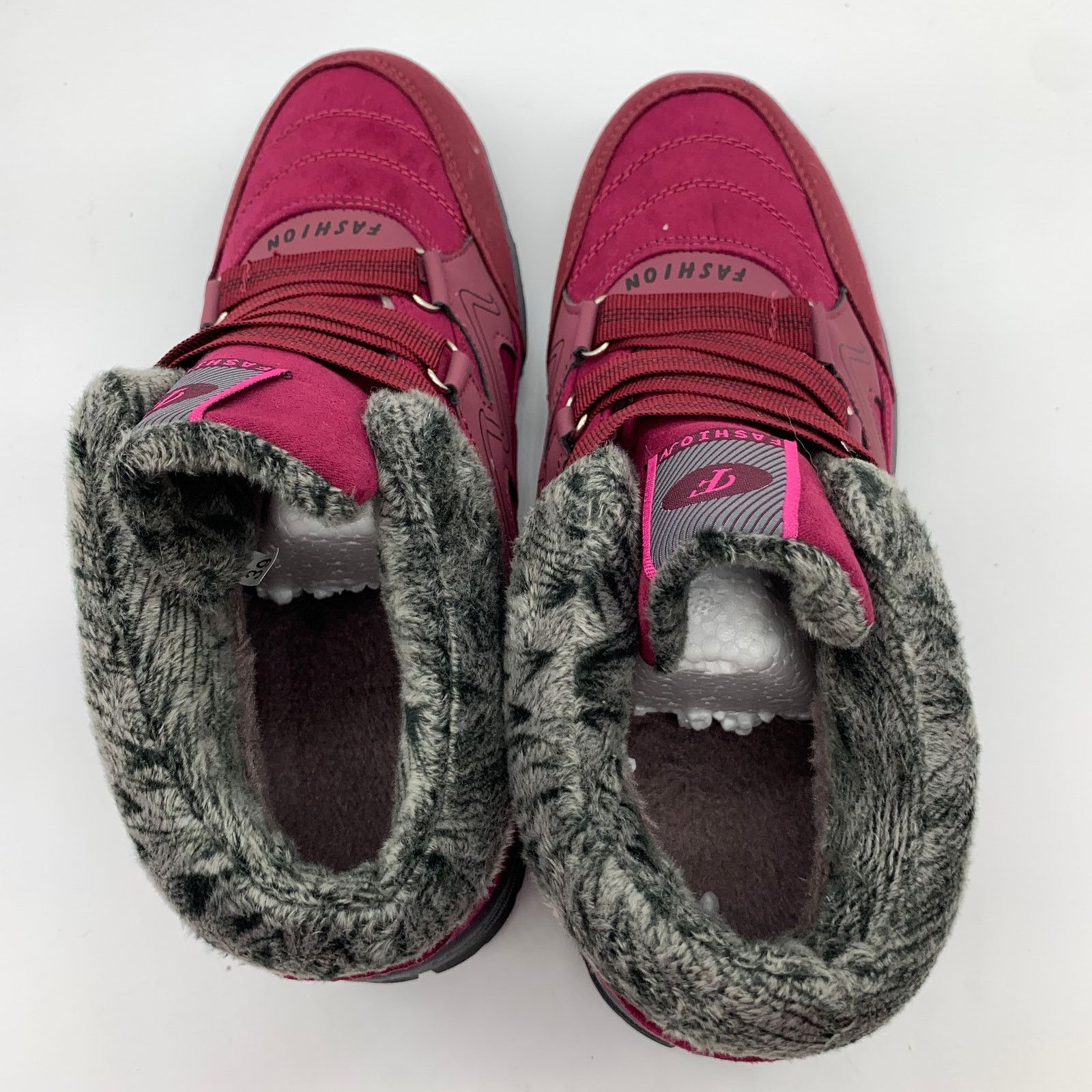 Other High-Top Boot Size 8 Burgundy & Purple Faux Fur Lined Size US 8 / IT 38 - 5 Thumbnail