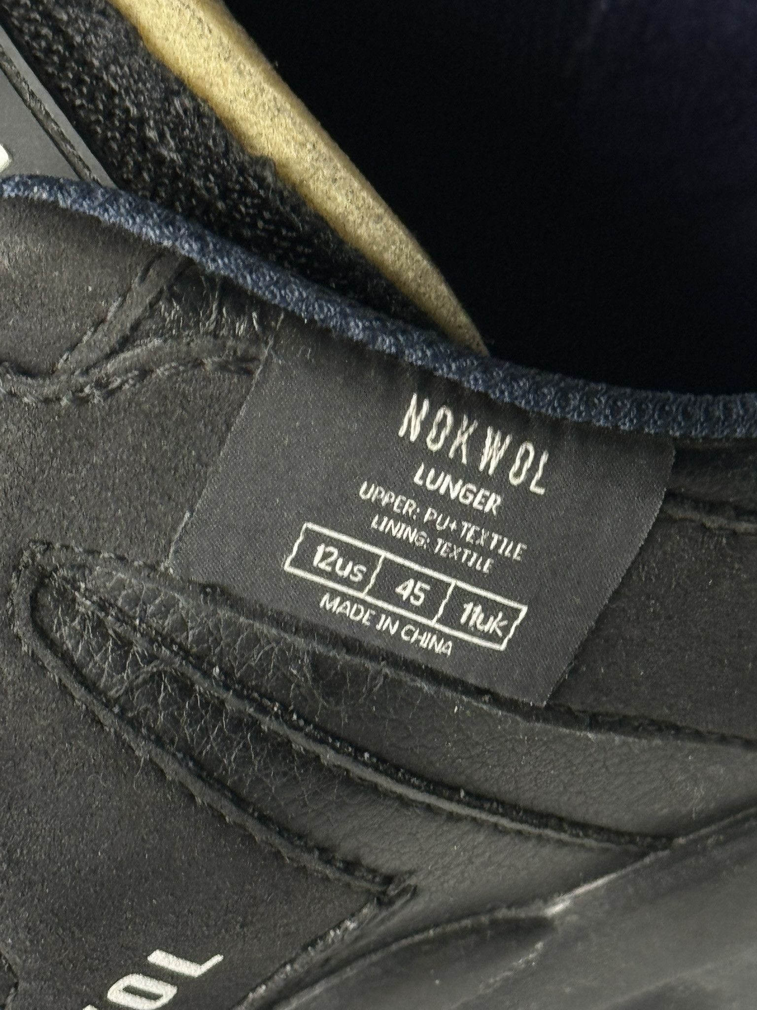 Japanese Brand NOKWOL LUNGER BLACK Size US 12 / EU 45 - 4 Thumbnail