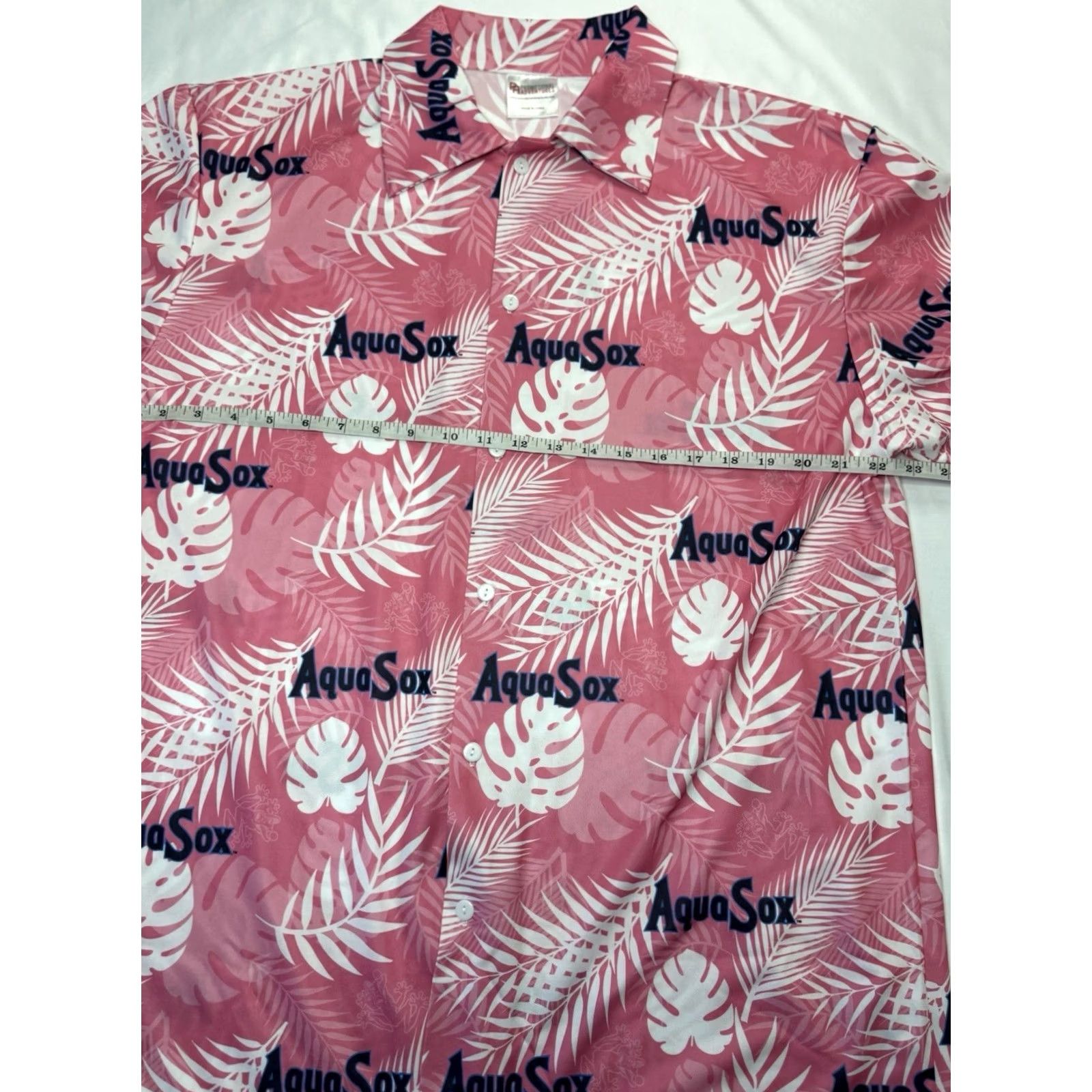 Pinko Everett Aquasox Hawaiian Shirt Men Large Pink Floral AOP Button Up Casual GUC Size US L / EU 52-54 / 3 - 6 Thumbnail